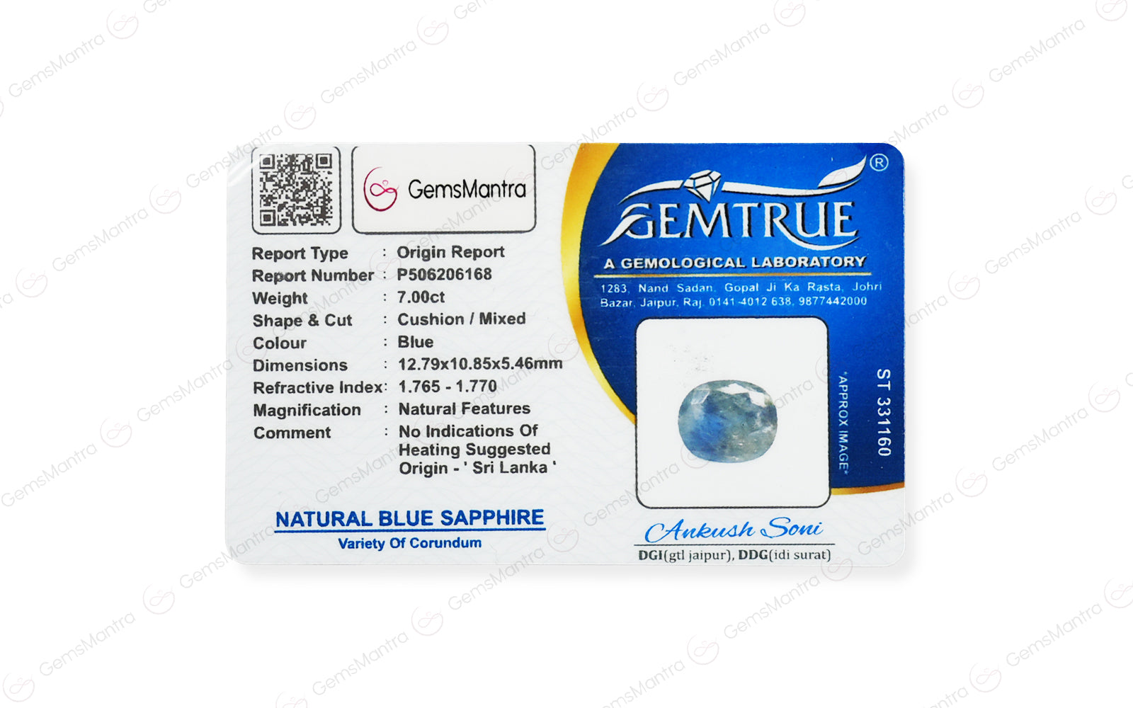 Blue Sapphire - 7 Carats