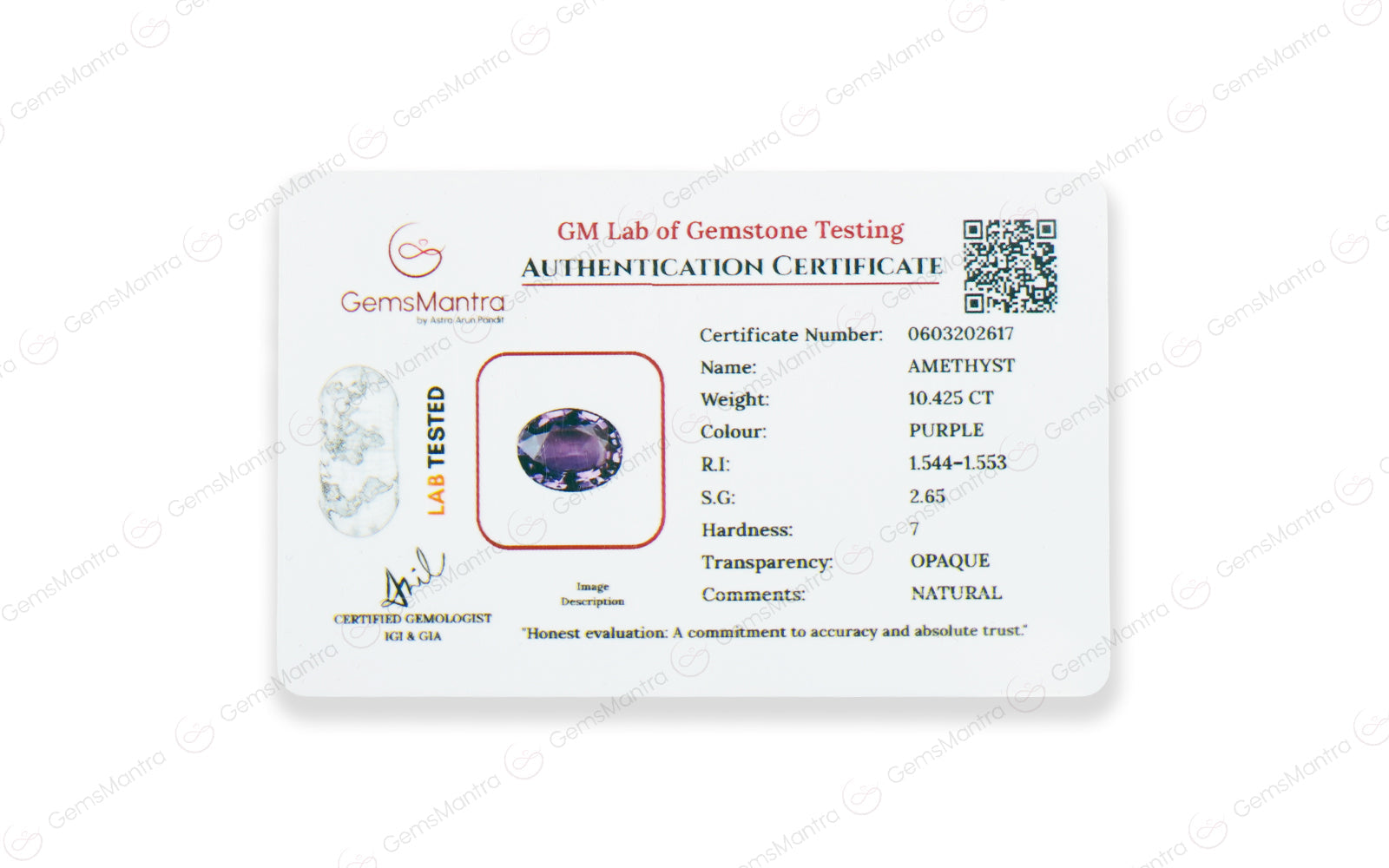 Amethyst - 10.43 Carats