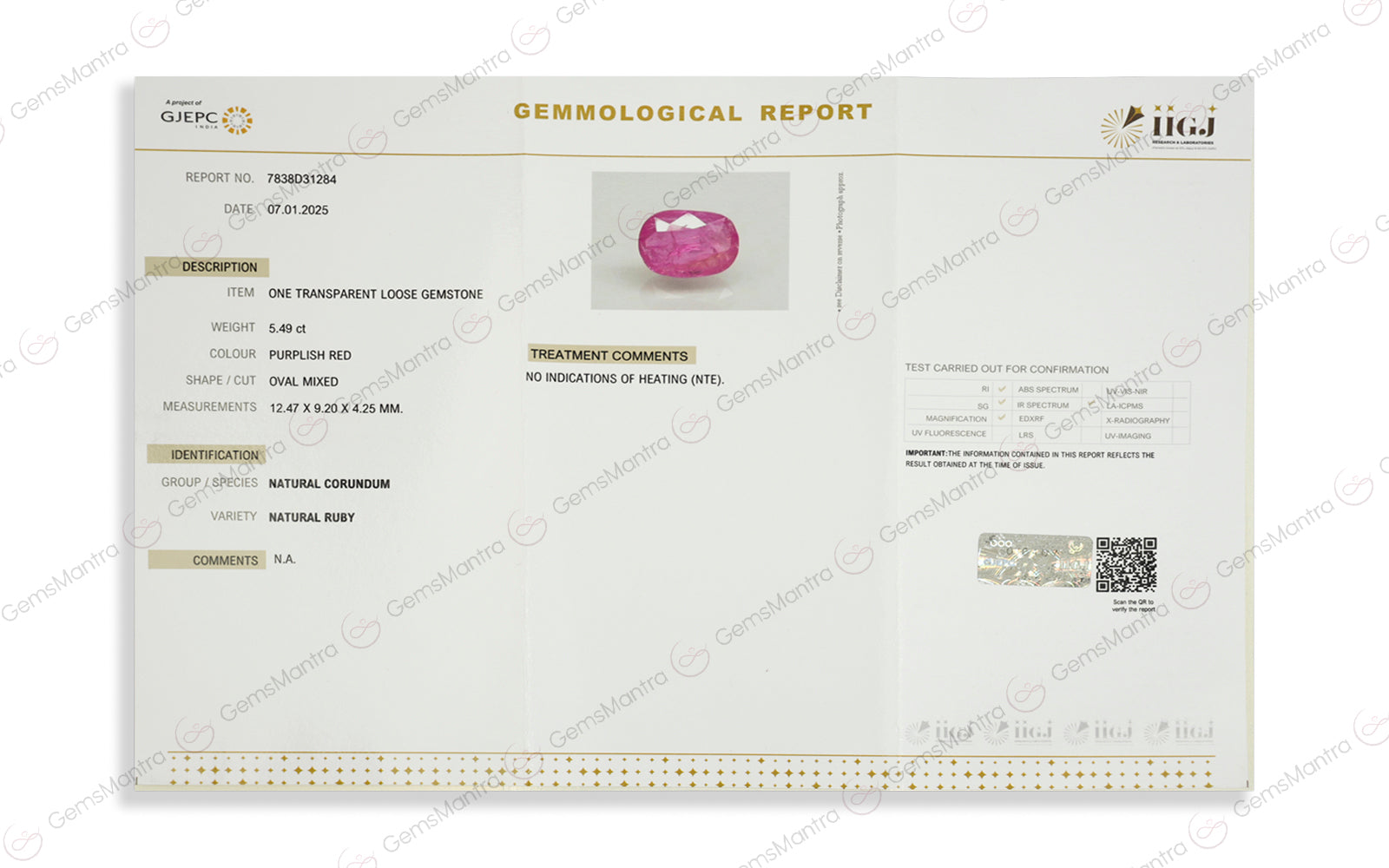 Burmese Ruby - 5.49 Carats