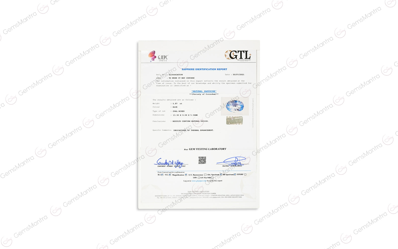 Blue Sapphire - 5.87 Carats