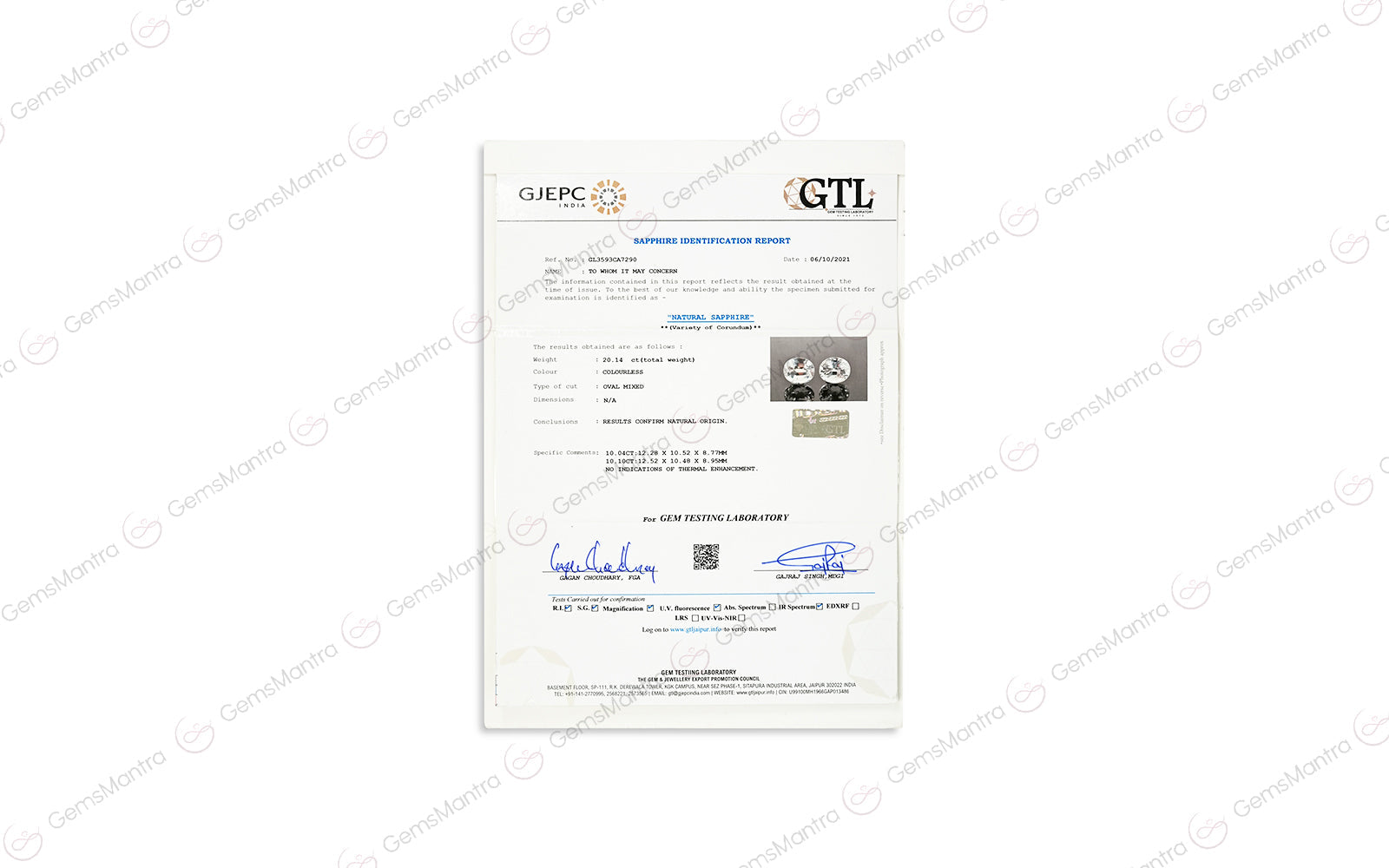 White Sapphire - 10.1 Carats