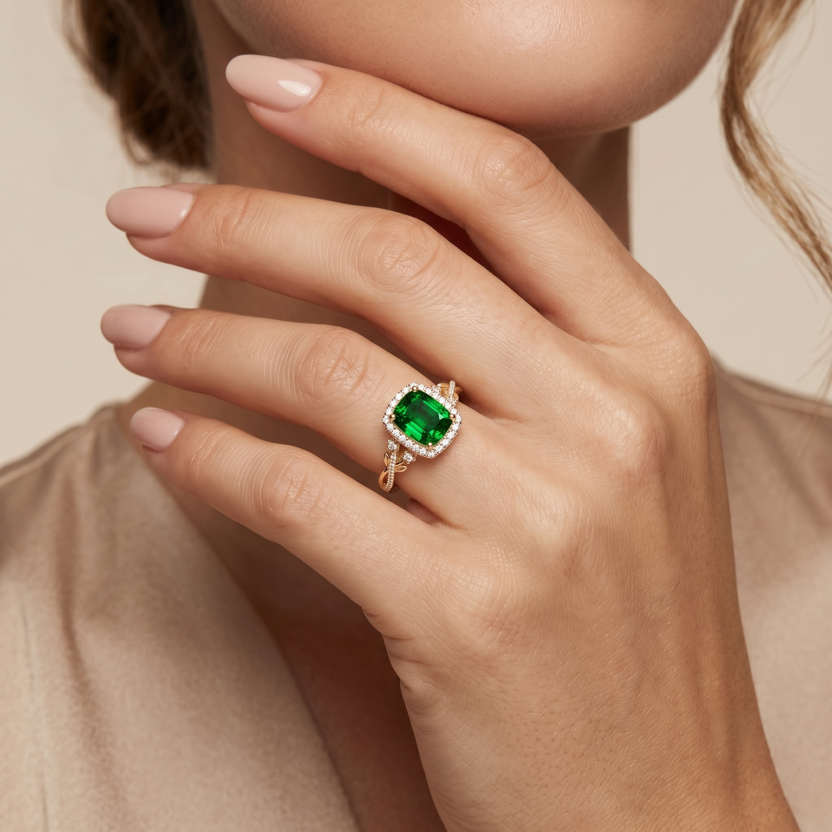 Emerald Cut Duet Drop Earrings