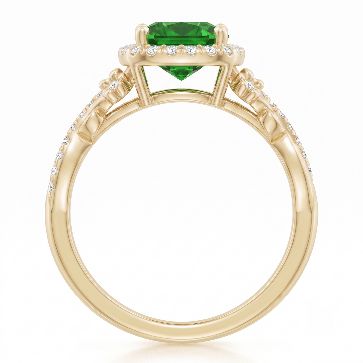Emerald Cut Duet Drop Earrings