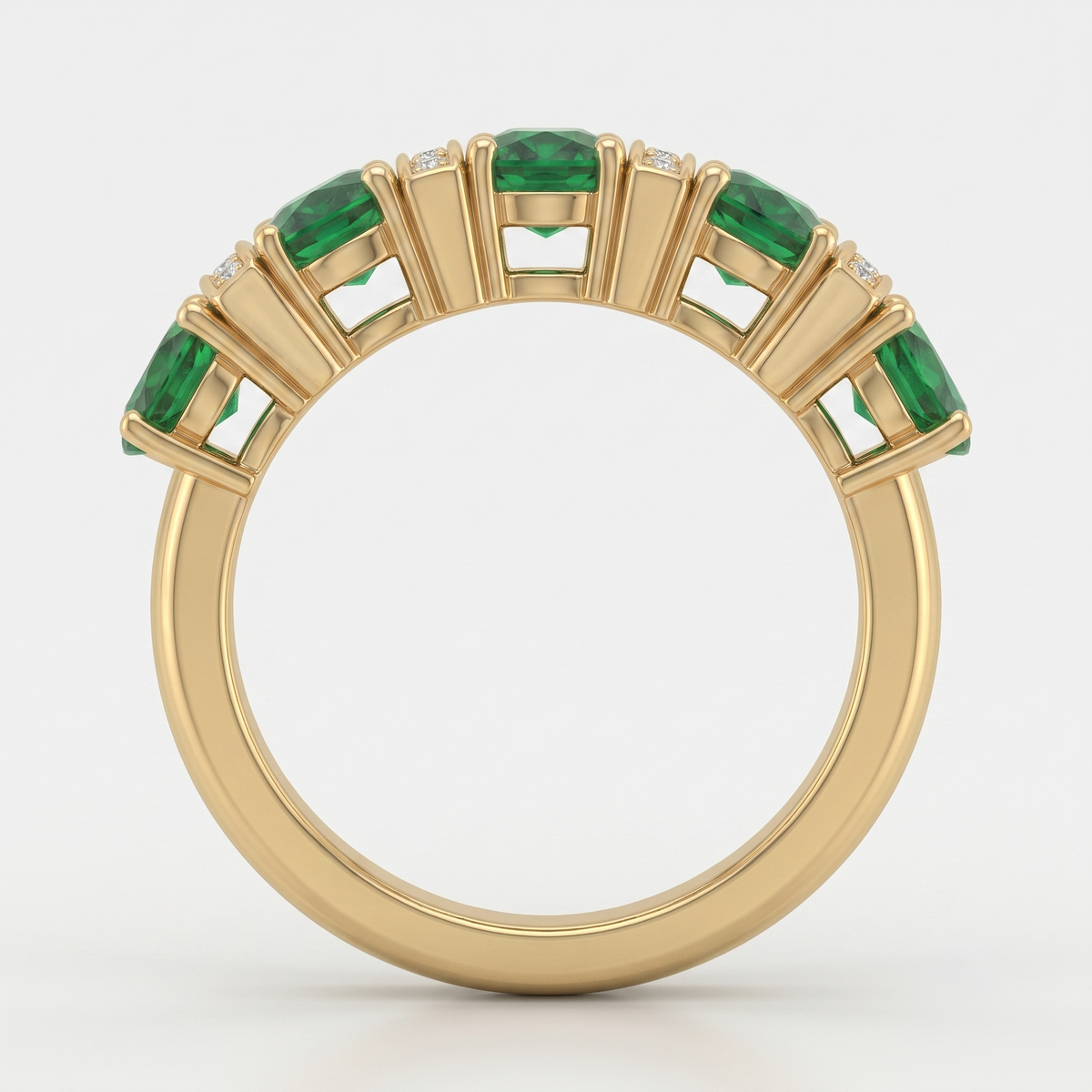 Emerald Isle Oval Eternity Band