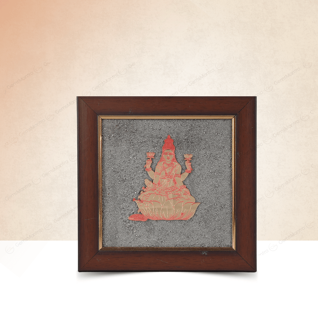 Goddess Laxmi Pyrite Dust Frame - Gemsmantra