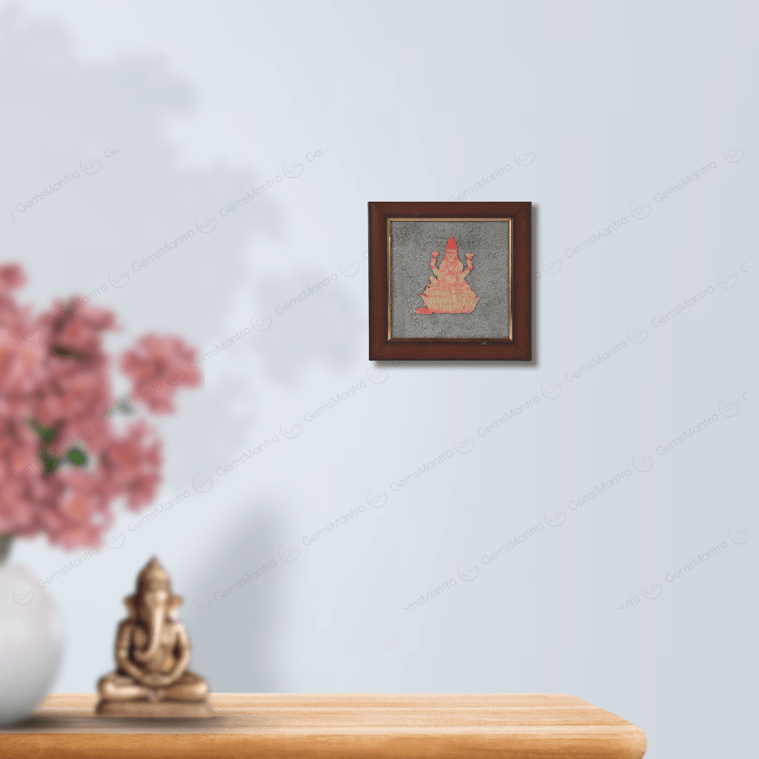 Goddess Laxmi Pyrite Dust Frame - Gemsmantra