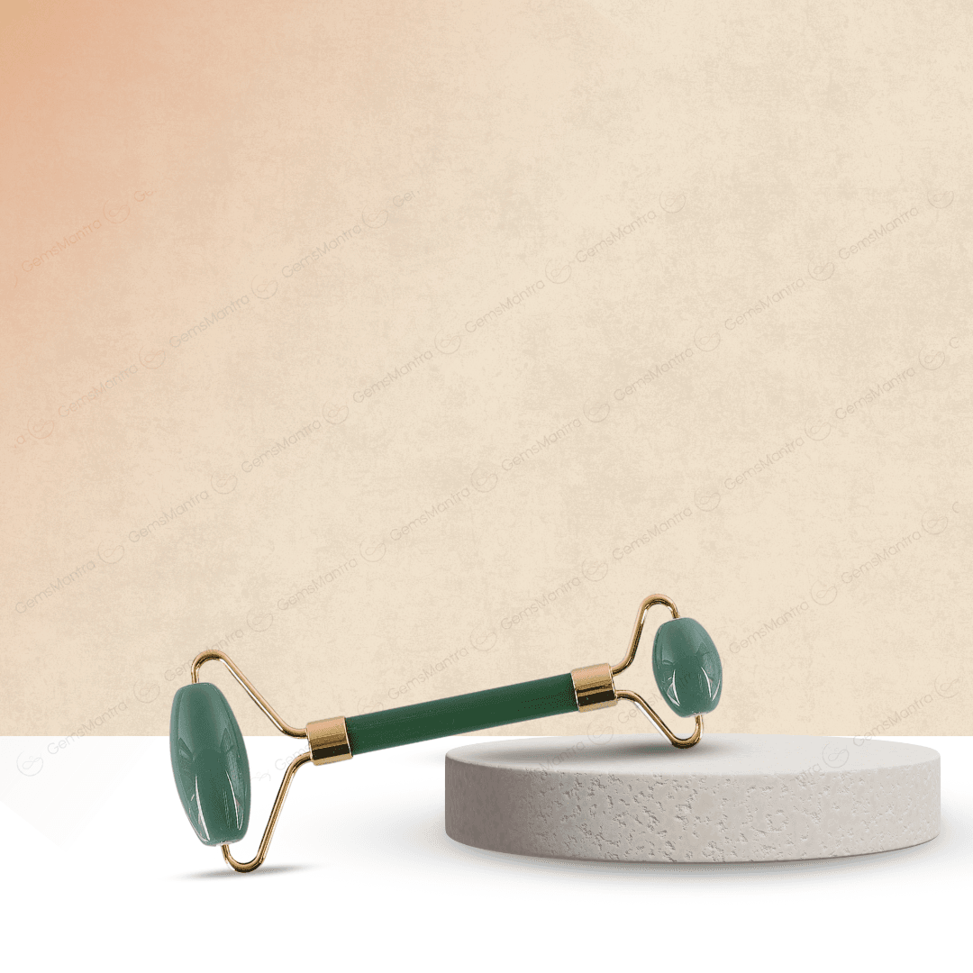Green Jade Massage Roller - Gemsmantra