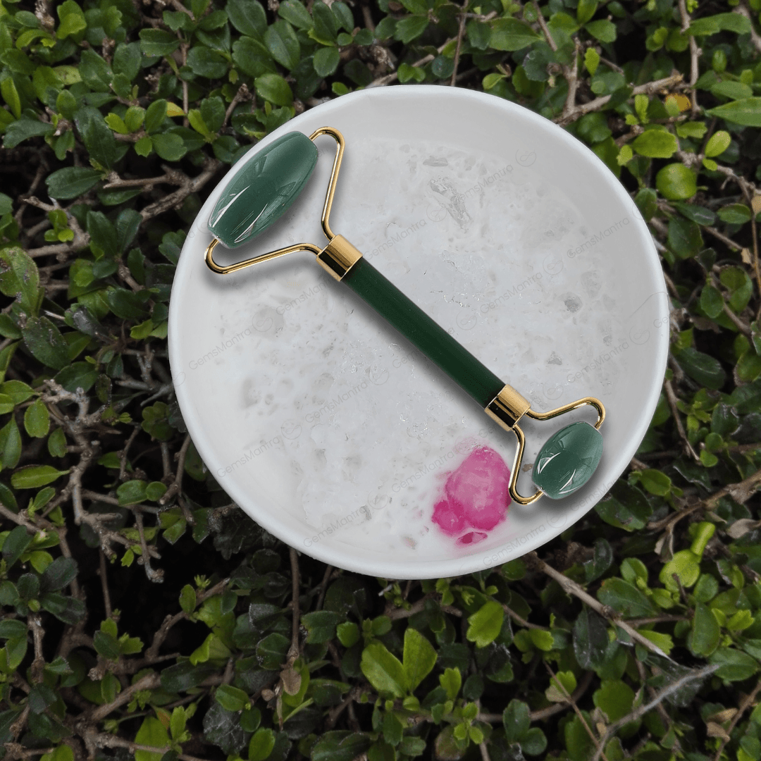 Green Jade Massage Roller - Gemsmantra