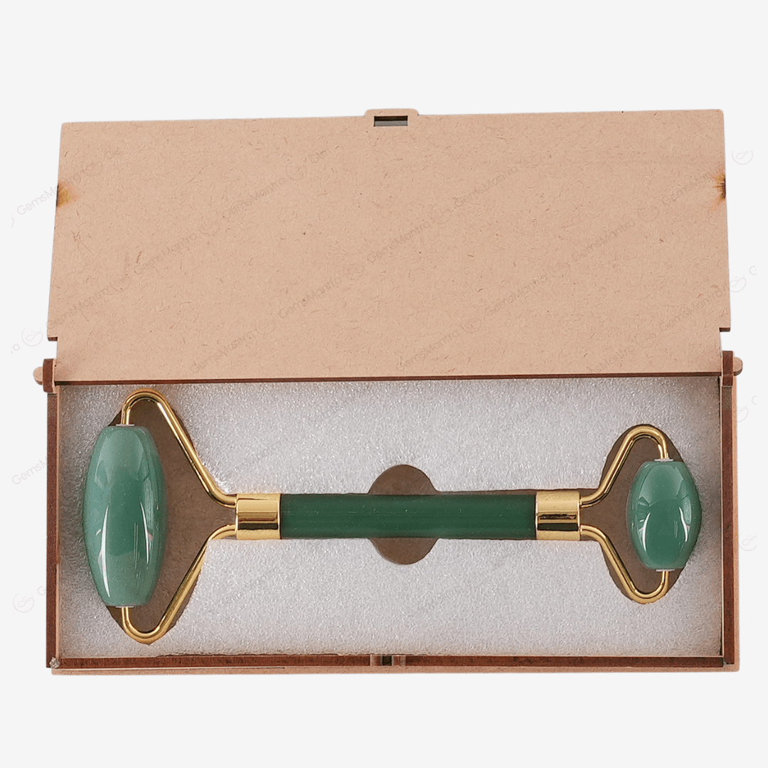 Green Jade Massage Roller - Gemsmantra