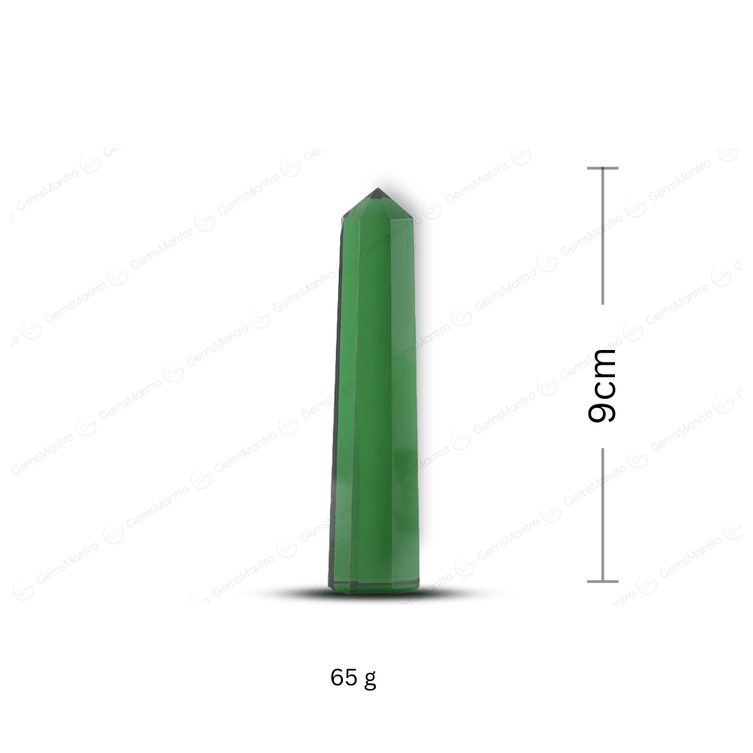 Green Obsidian Jembo Tower/Pencil Point - Gemsmantra