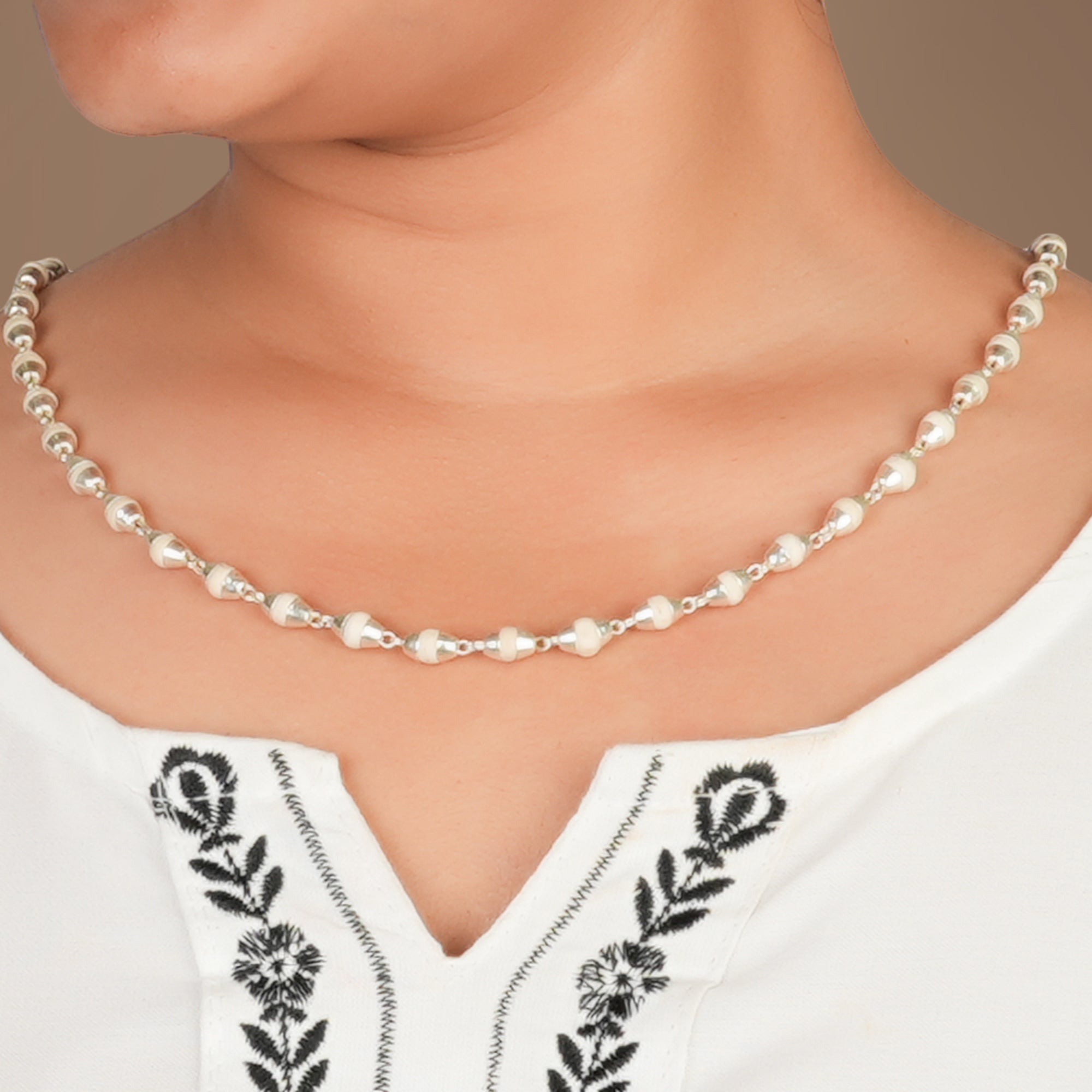 Black Tulsi Mala Silver – for Japa