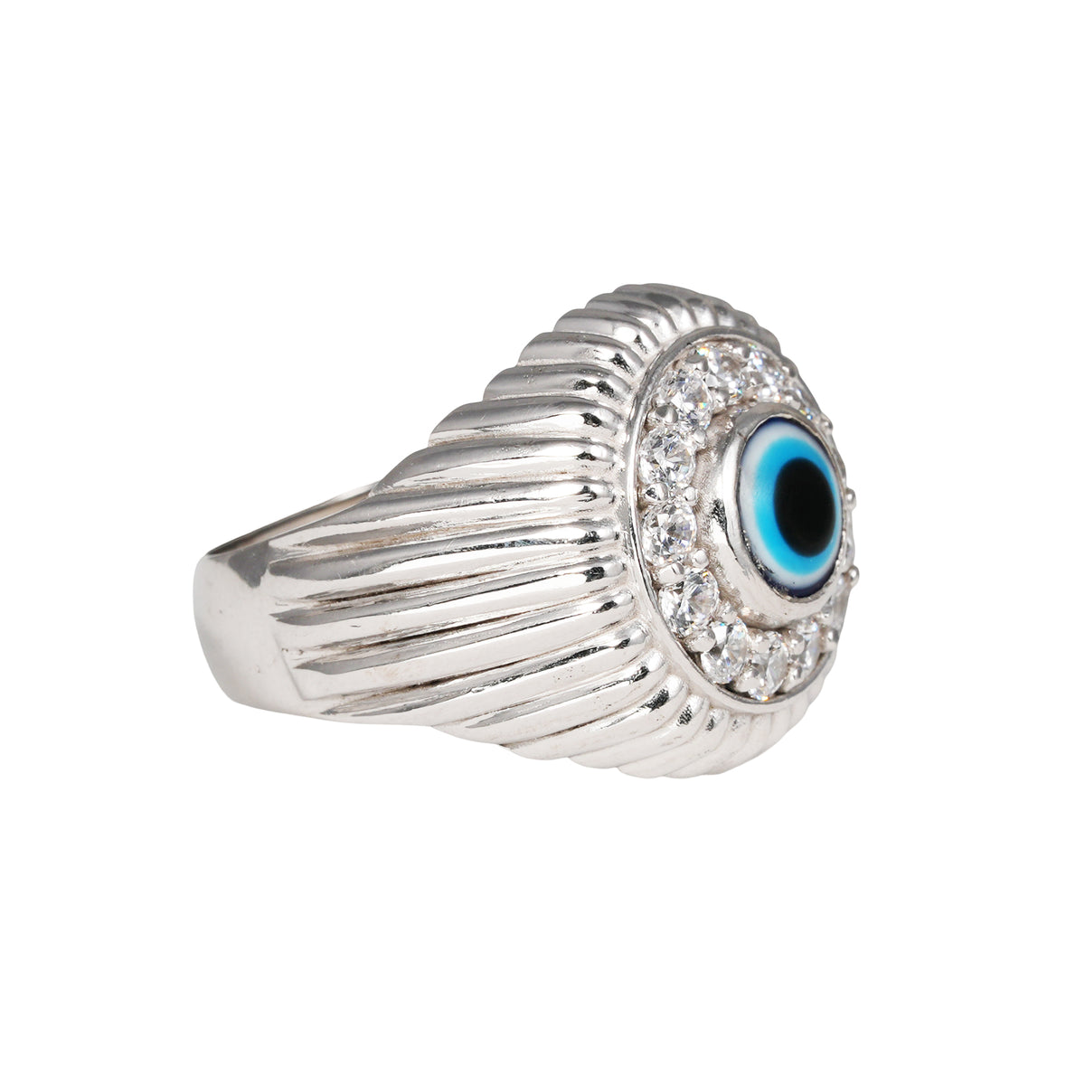Evil Eye Textured Ring – Unisex