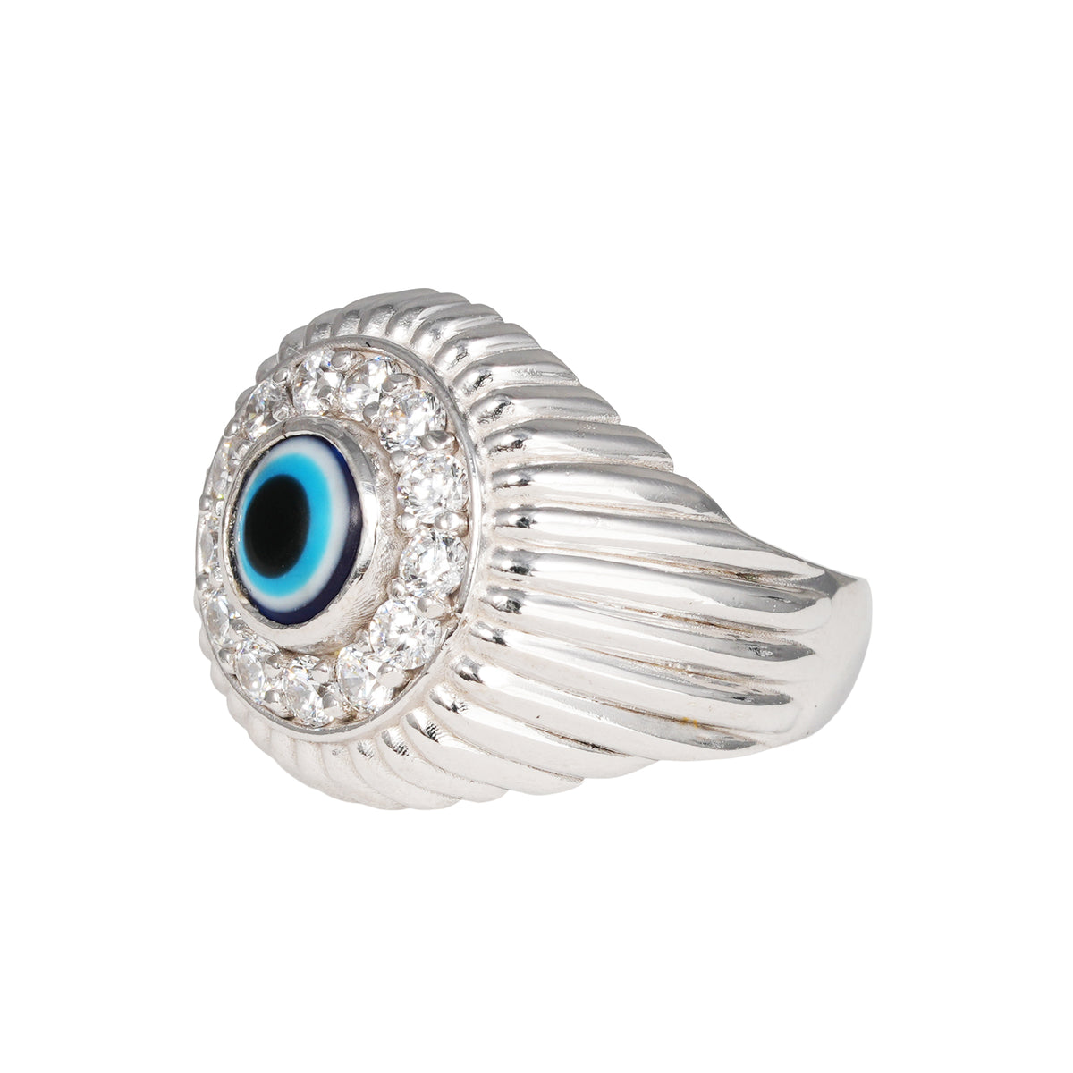 Evil Eye Textured Ring – Unisex