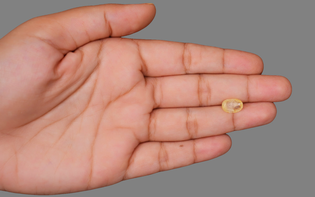 Yellow Sapphire (Pukhraj) – 4.46 Carat / 4.95 Ratti