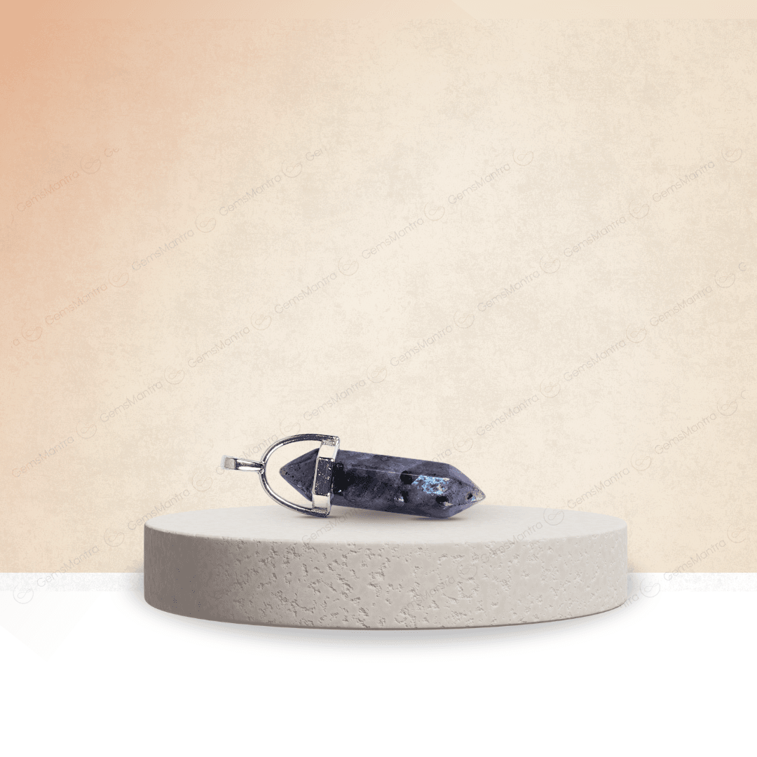 Larvikite Double Terminated Pencil Pendant - Gemsmantra