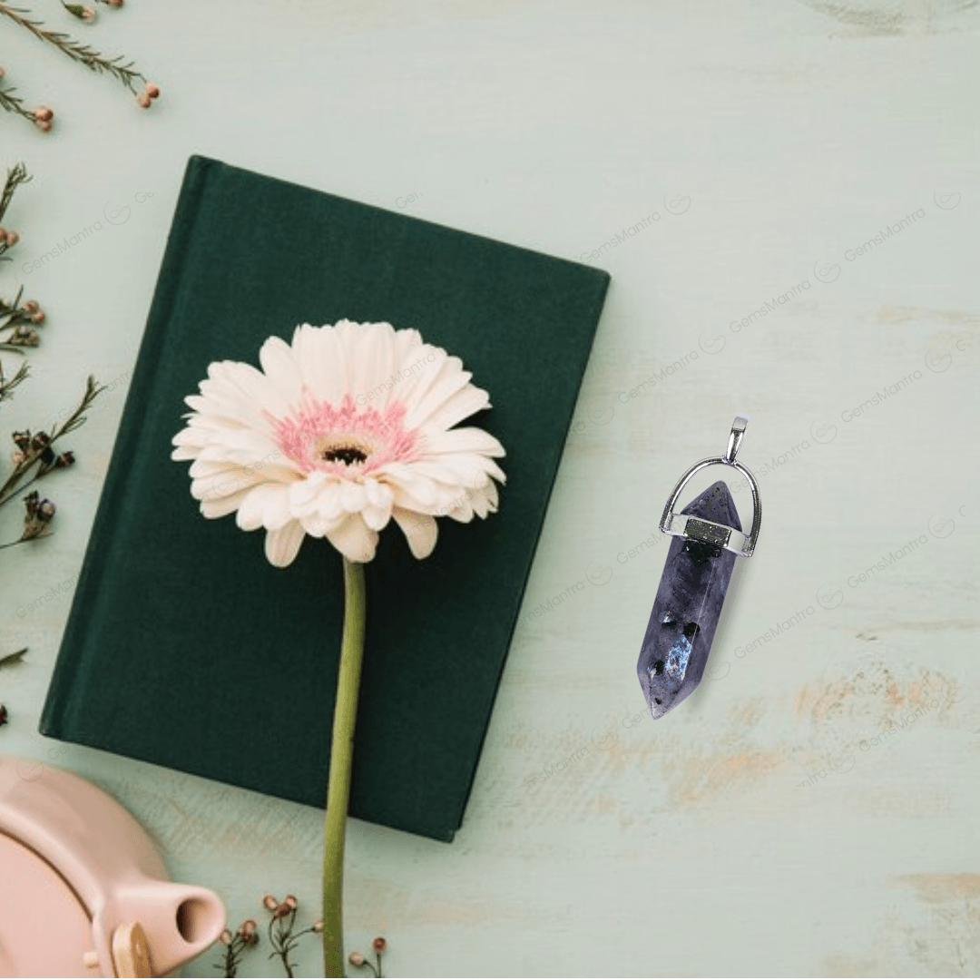 Larvikite Double Terminated Pencil Pendant - Gemsmantra