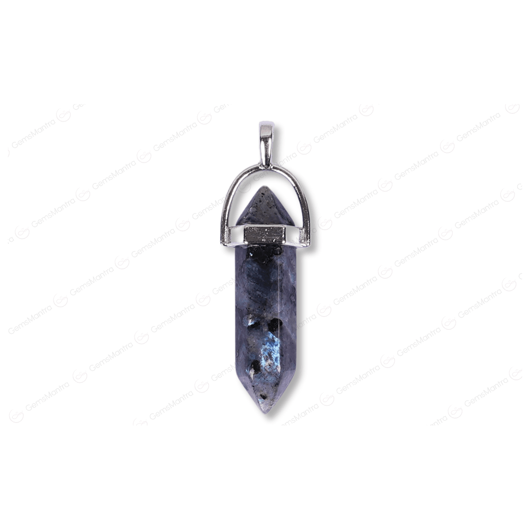 Larvikite Double Terminated Pencil Pendant - Gemsmantra