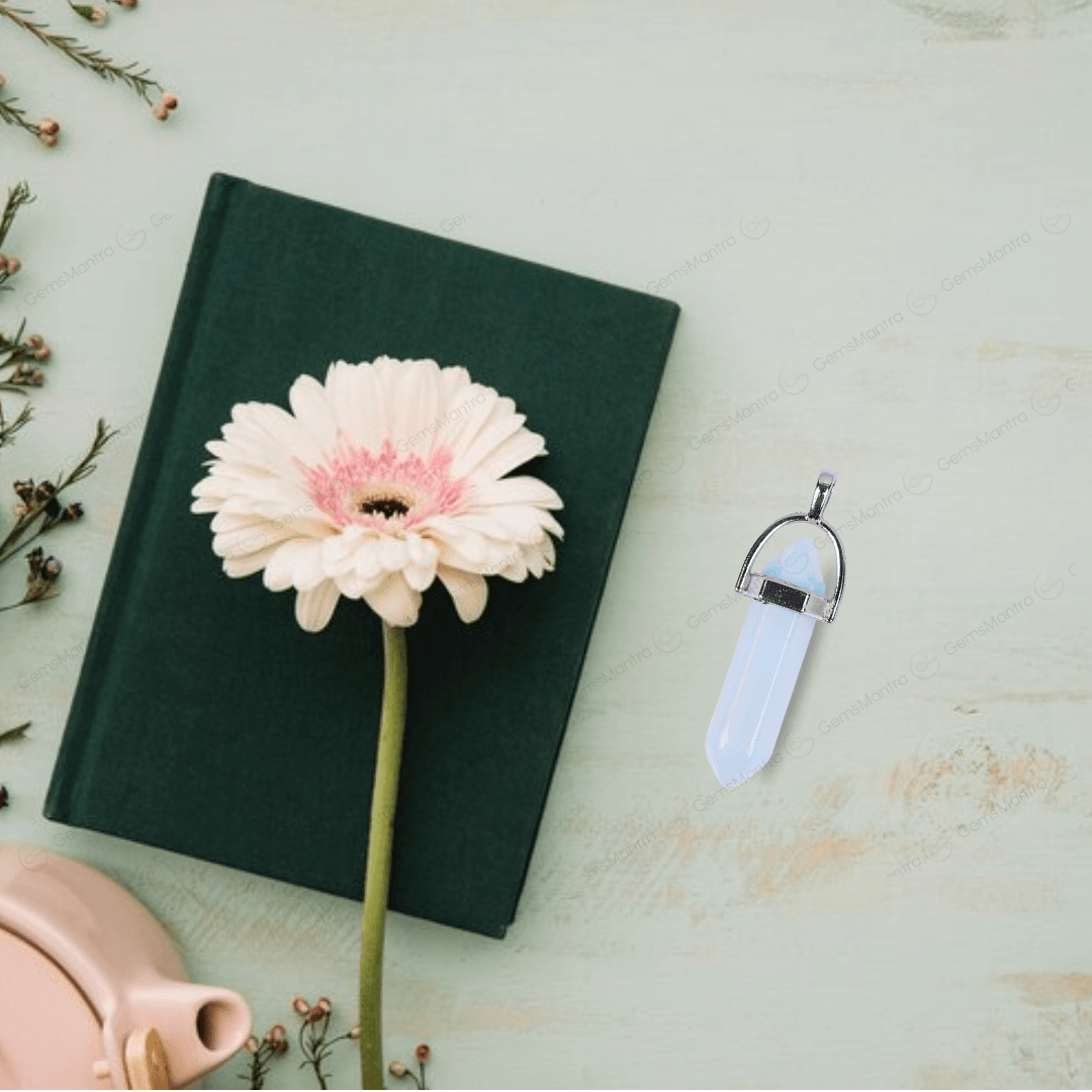 Opalite Double Terminated Pencil Pendant - Gemsmantra