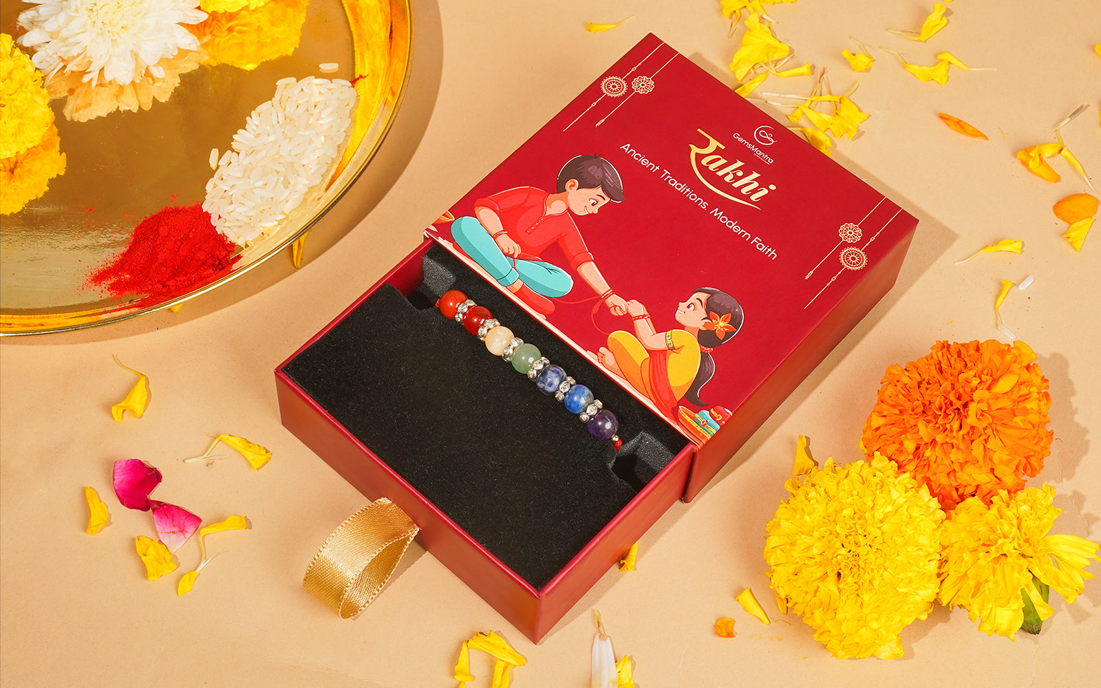 Chakra Beads Rakhi – Spiritual Rakhi for Raksha Bandhan