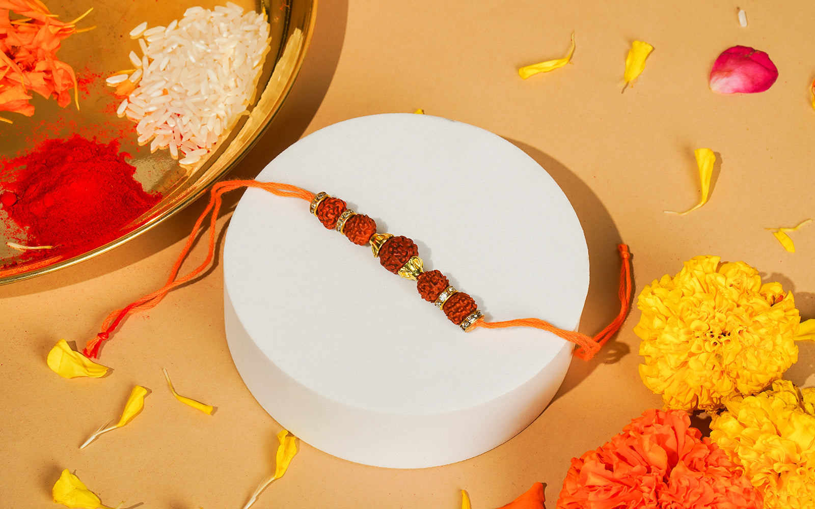 Spiritual Rakhi with Rudraksha Beads - Rakhi for Brother