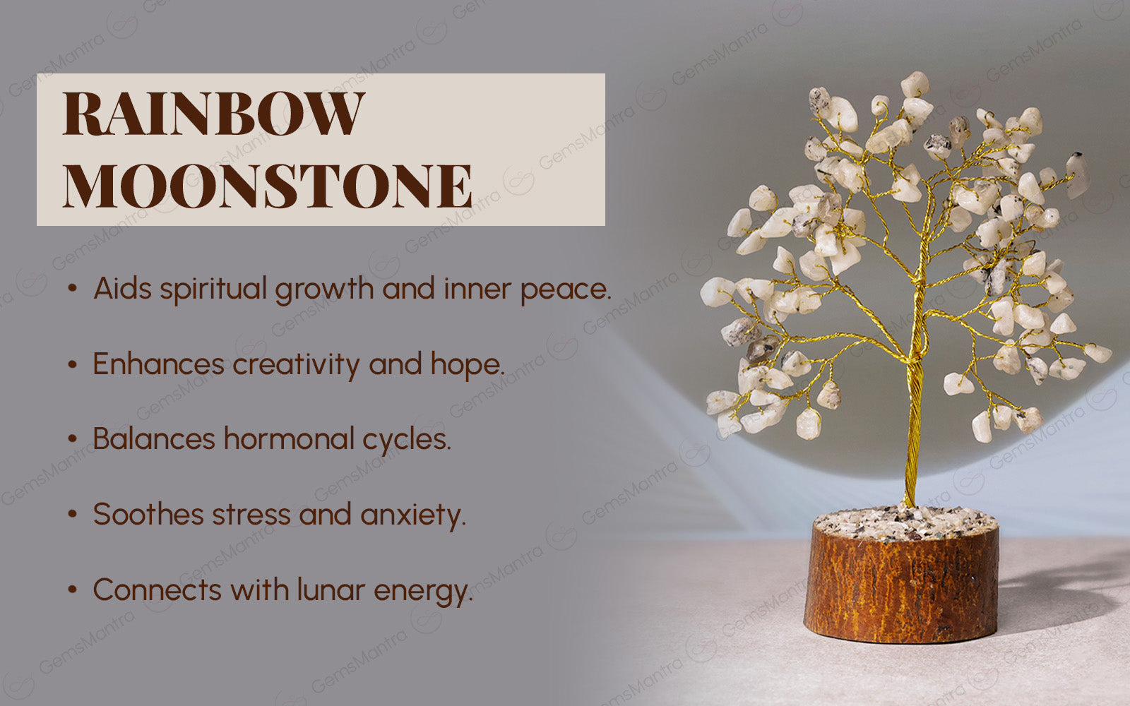 Small Rainbow Moonstone Crystal Tree