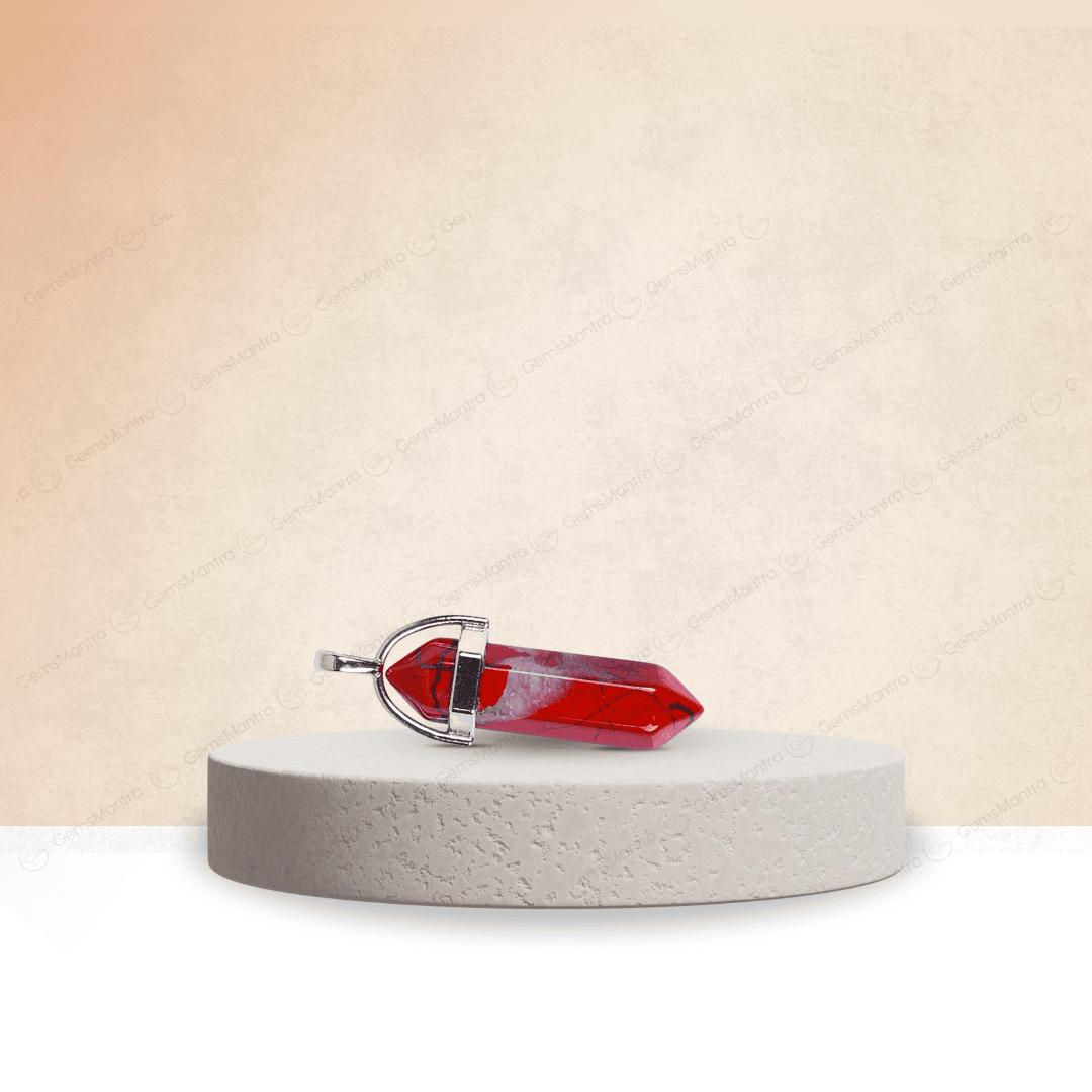 Red Jasper Double Terminated Pencil Pendant - Gemsmantra