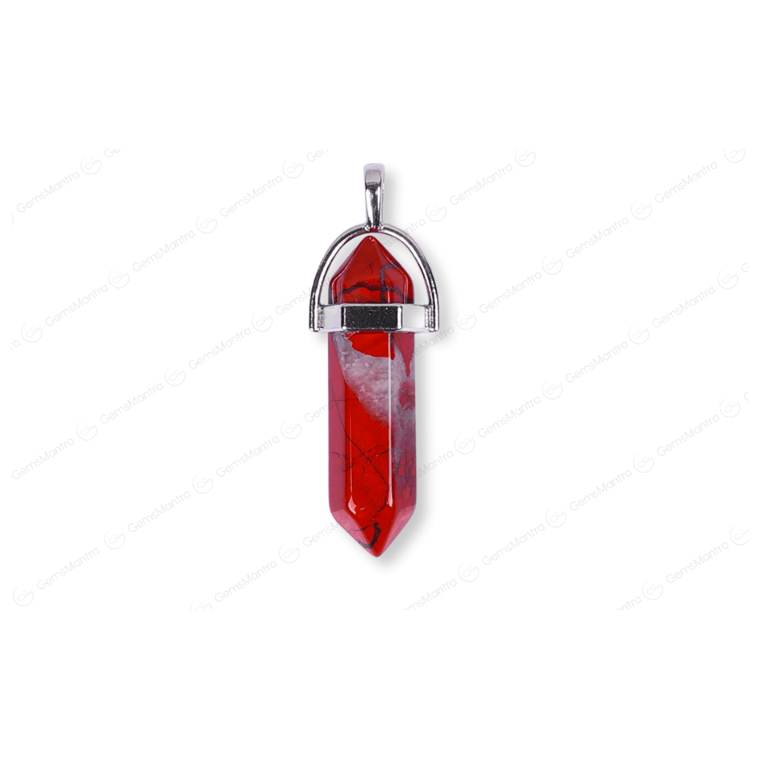 Red Jasper Double Terminated Pencil Pendant - Gemsmantra