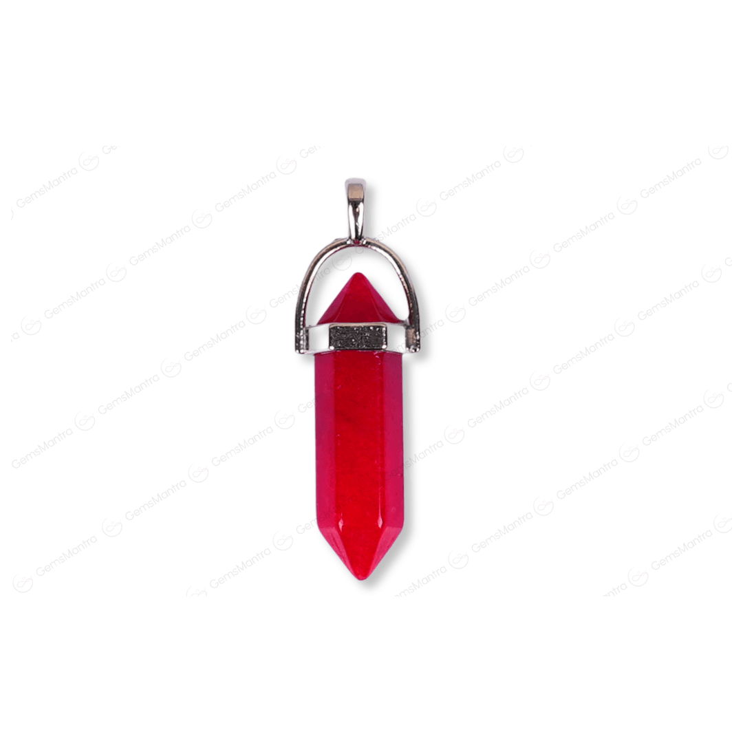 Red Onyx Double Terminated Pencil Pendant - Gemsmantra