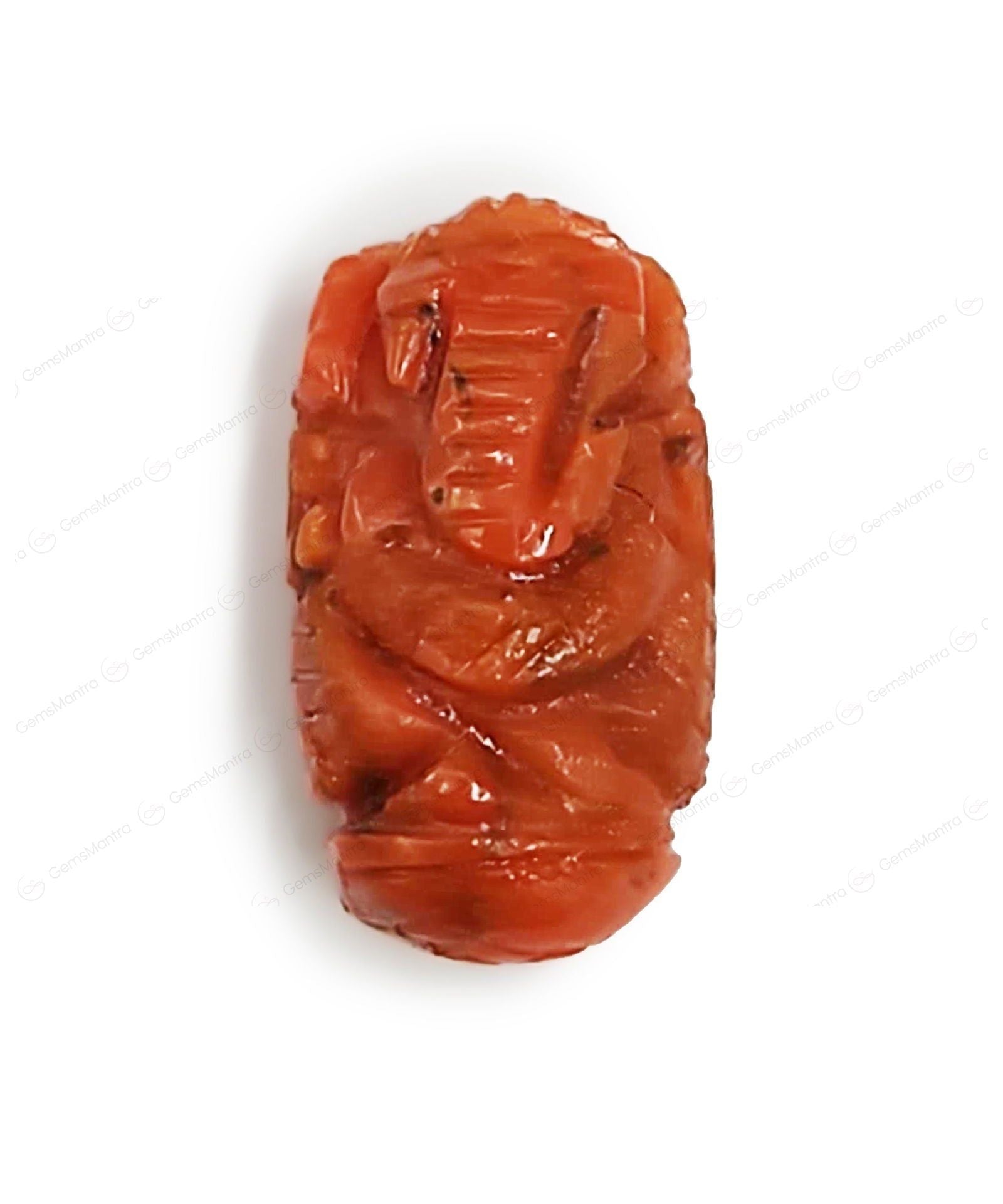 Red coral Ganesha - Gemsmantra