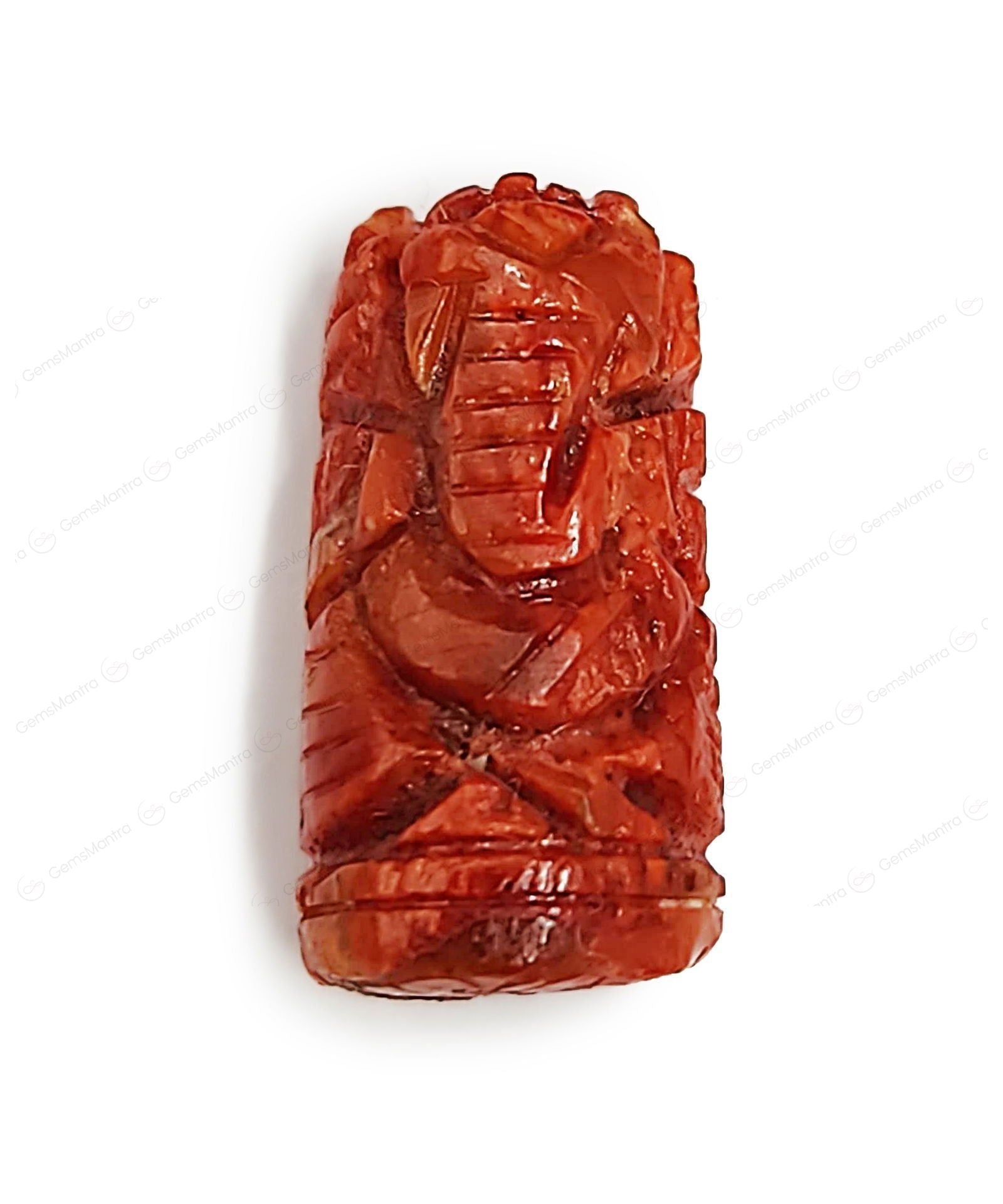 Red coral Ganesha - Gemsmantra