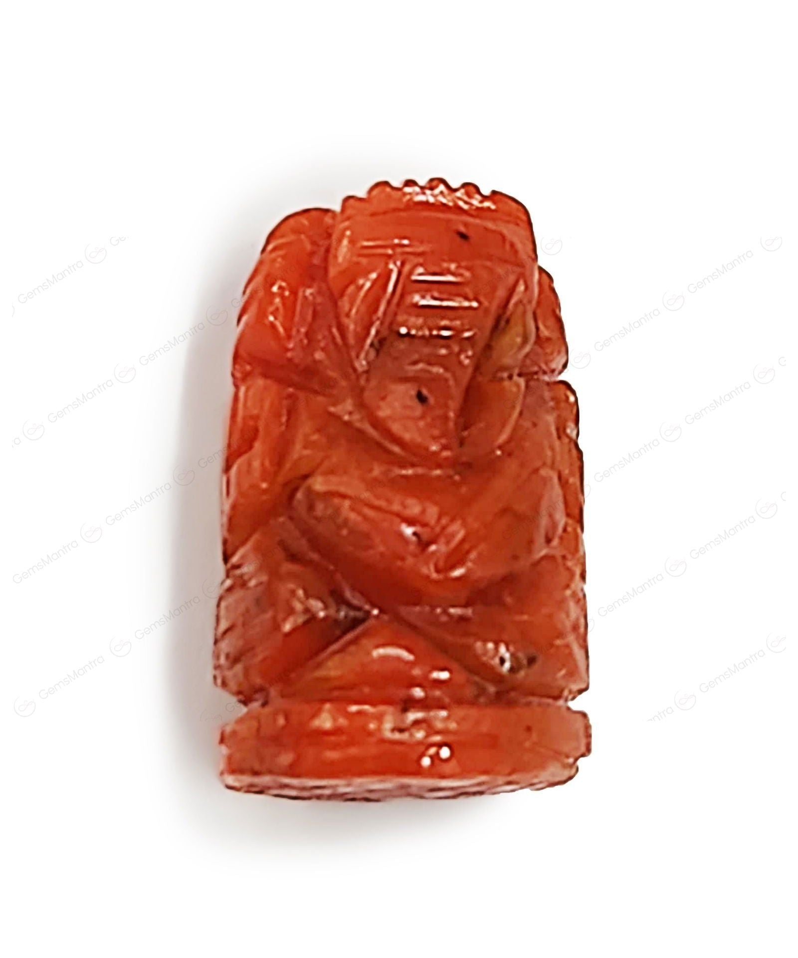 Red coral Ganesha - Gemsmantra