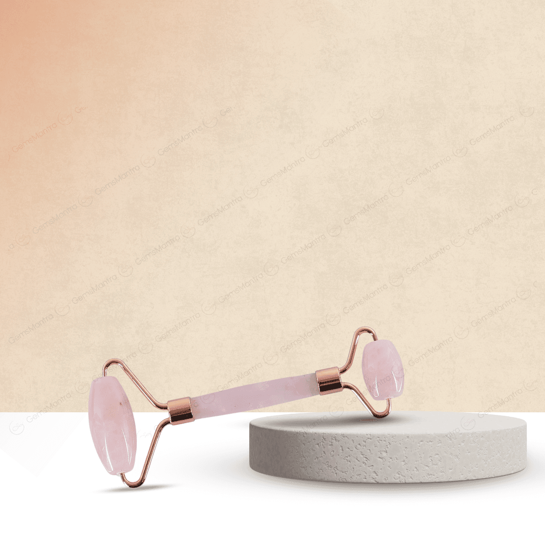Rose Quartz Face Massage Roller - Gemsmantra