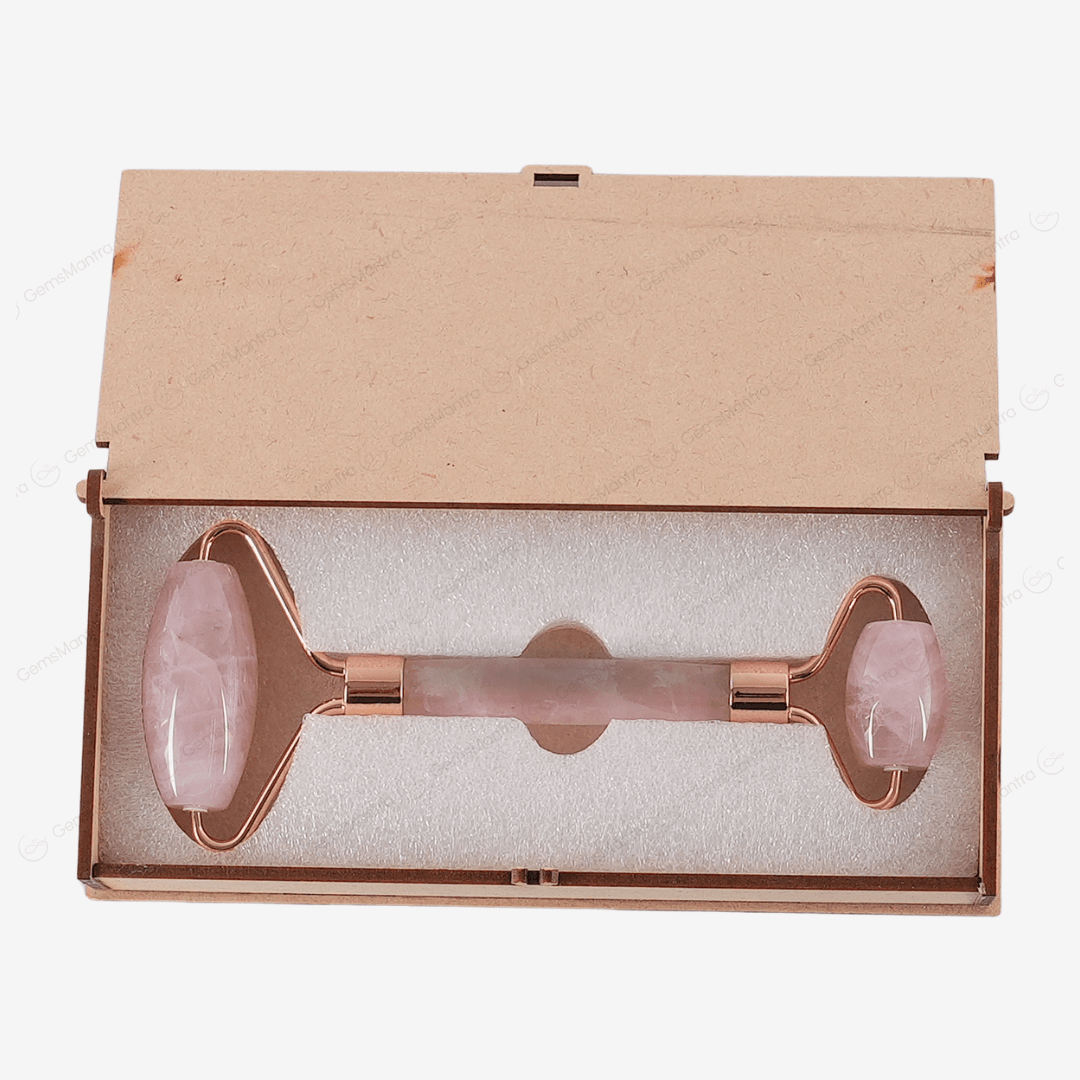 Rose Quartz Face Massage Roller - Gemsmantra