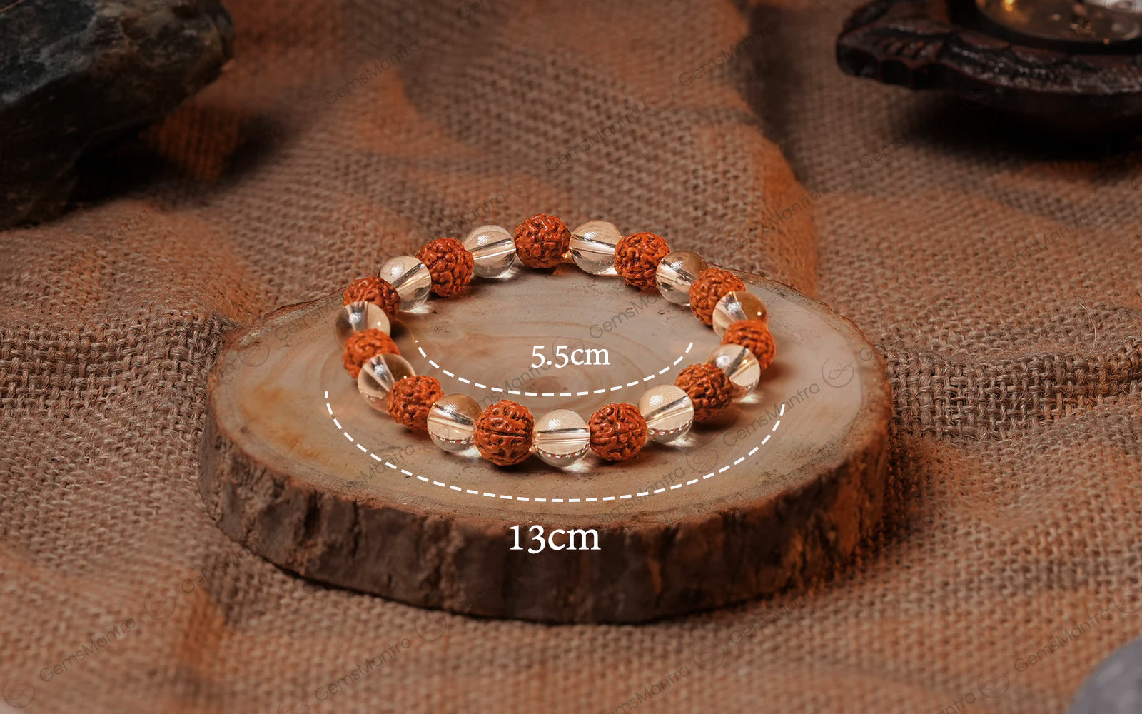 Rudraksha Crystal Bracelet