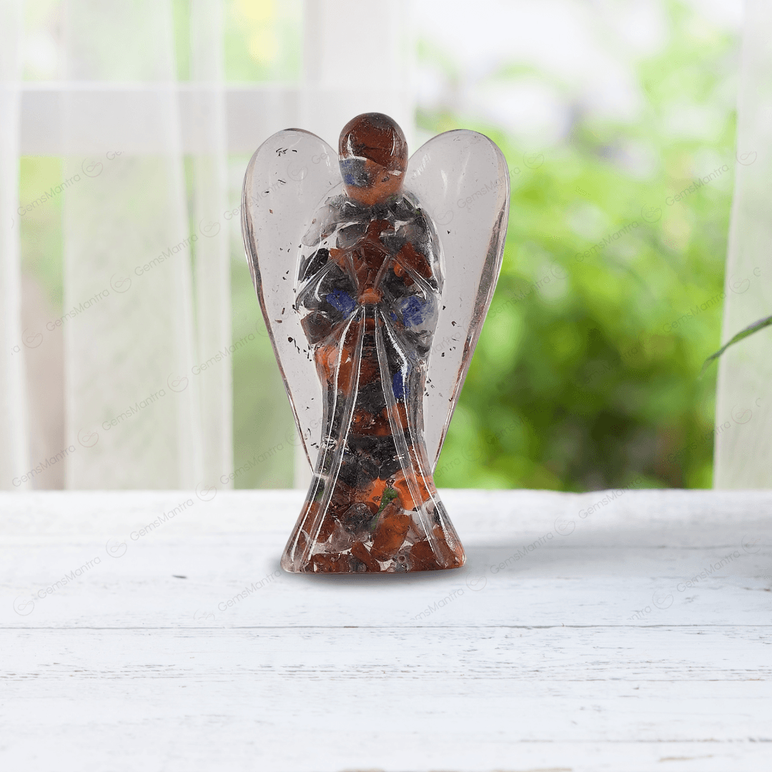 Seven Chakra Orgonite Angel/Orgone Angel - Gemsmantra