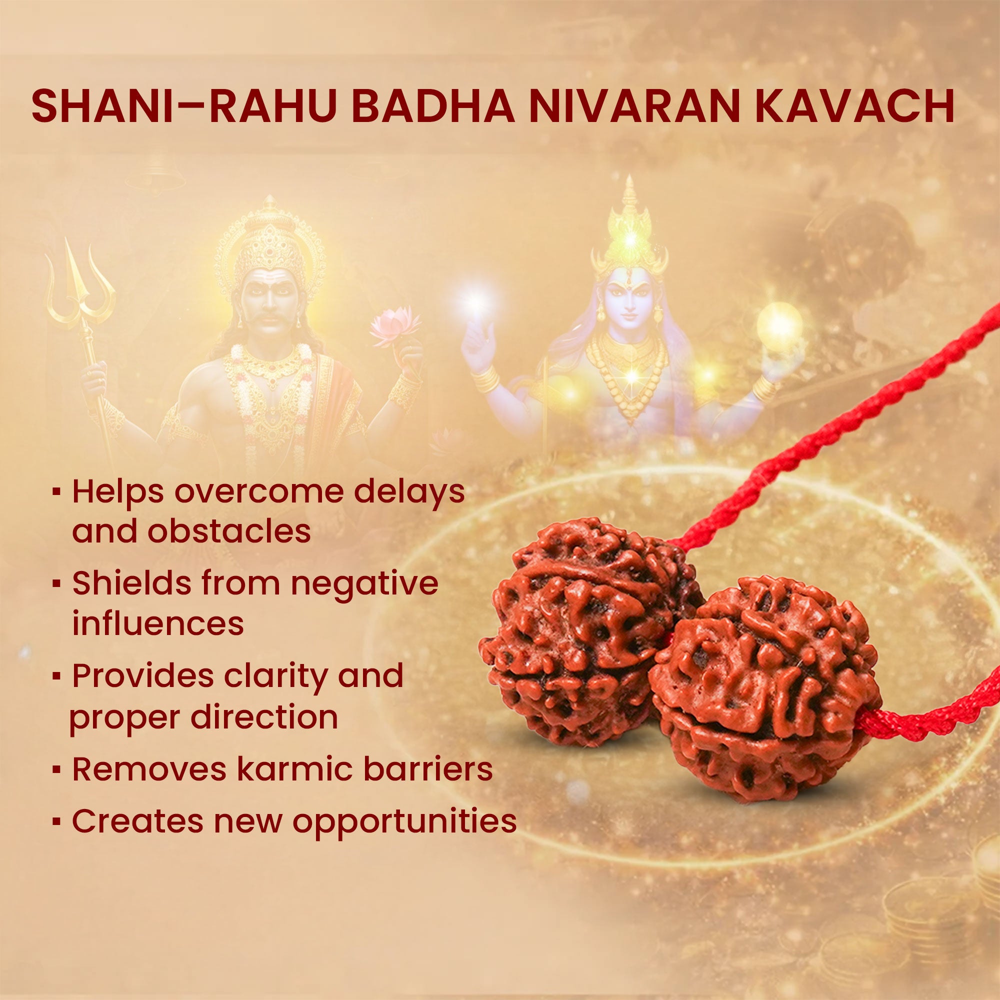 Shani-Rahu Kavach – 7 & 8 Mukhi Nepali Rudraksha
