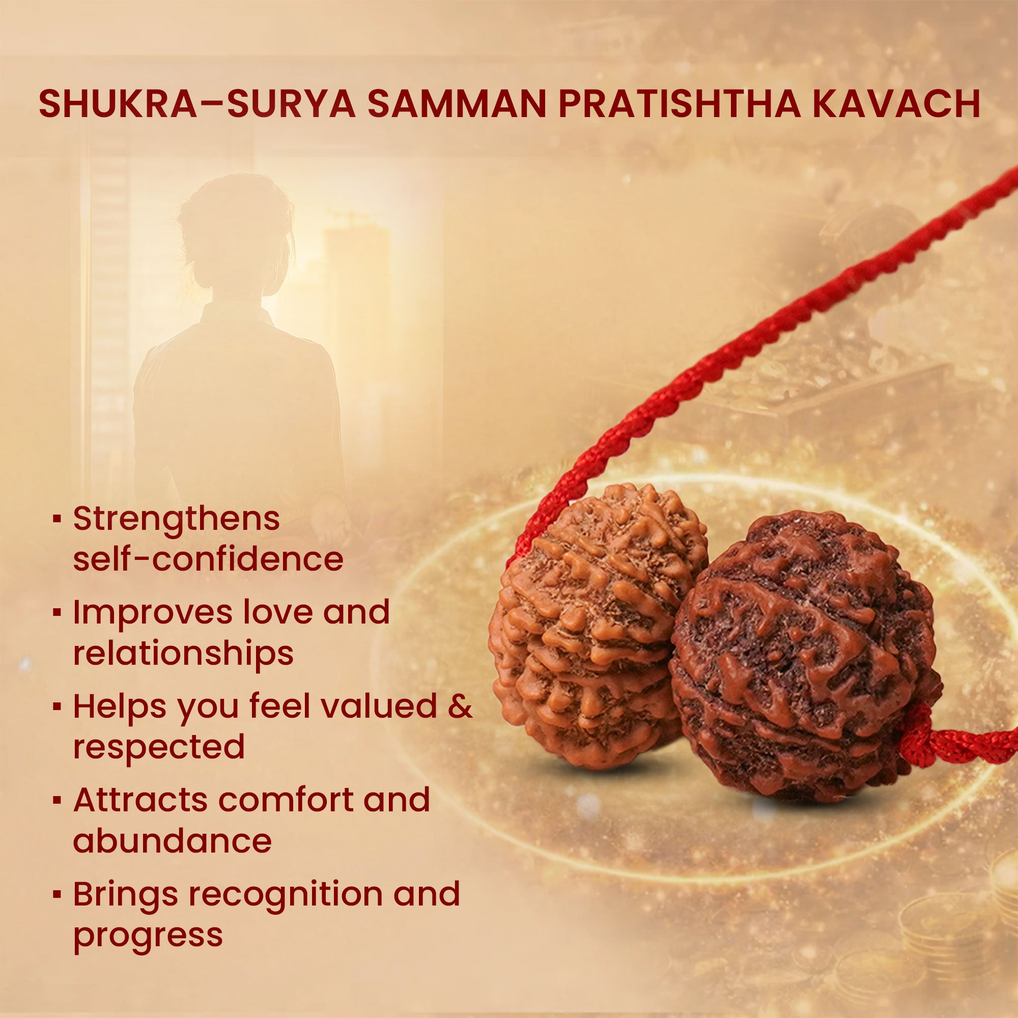 Shukra-Surya Prem Kavach – 6 & 12 Mukhi Rudraksha