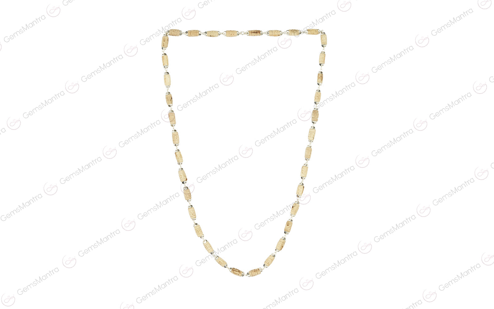 Silver Radhe Naam Tulsi Mala