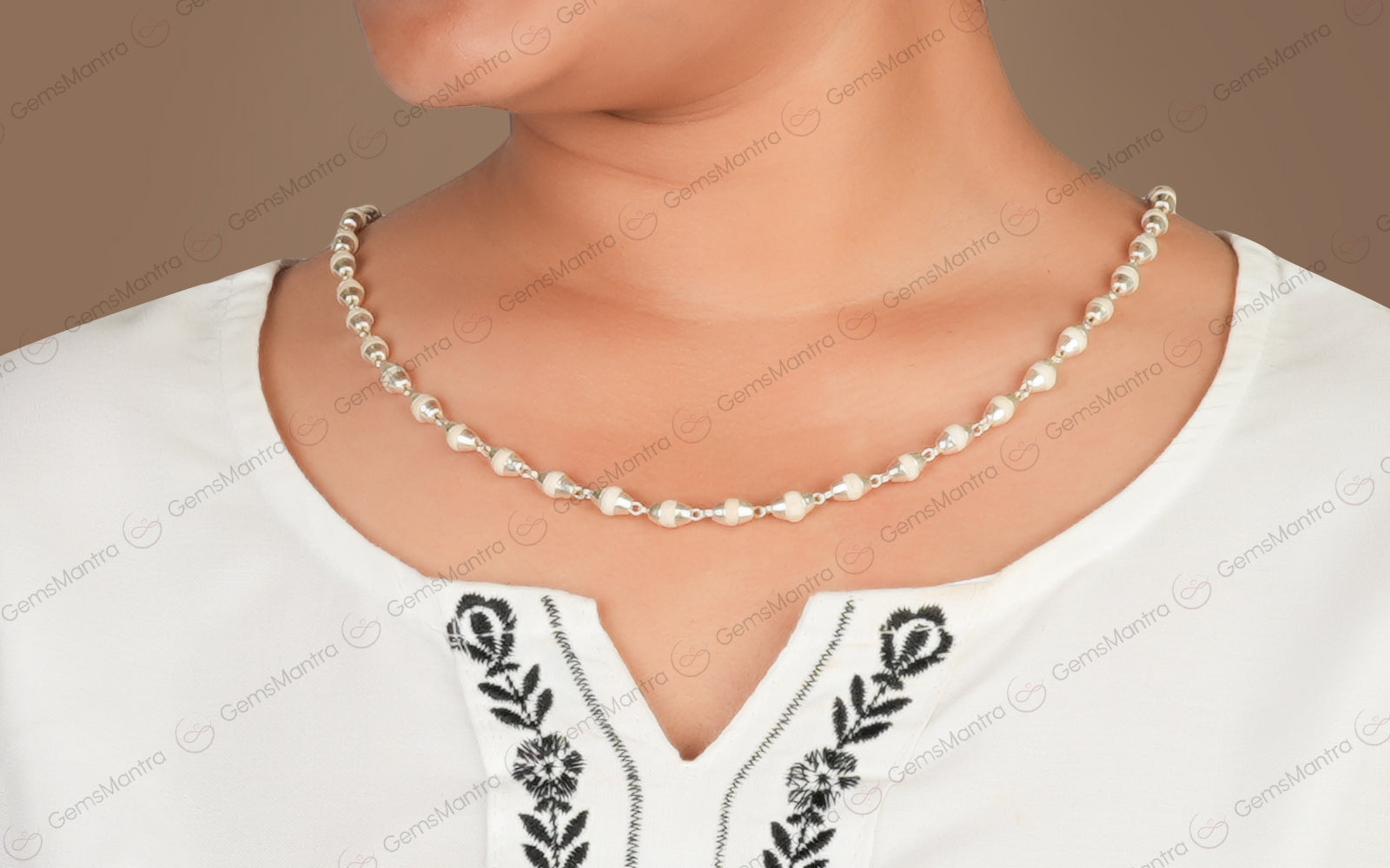 Black Tulsi Mala Silver Uwww