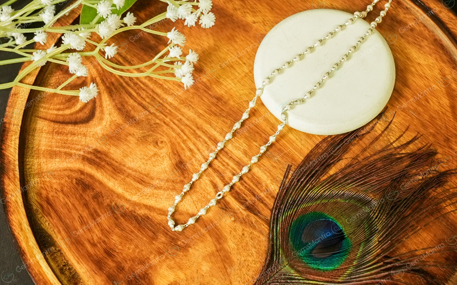 Tulsi Mala Silver