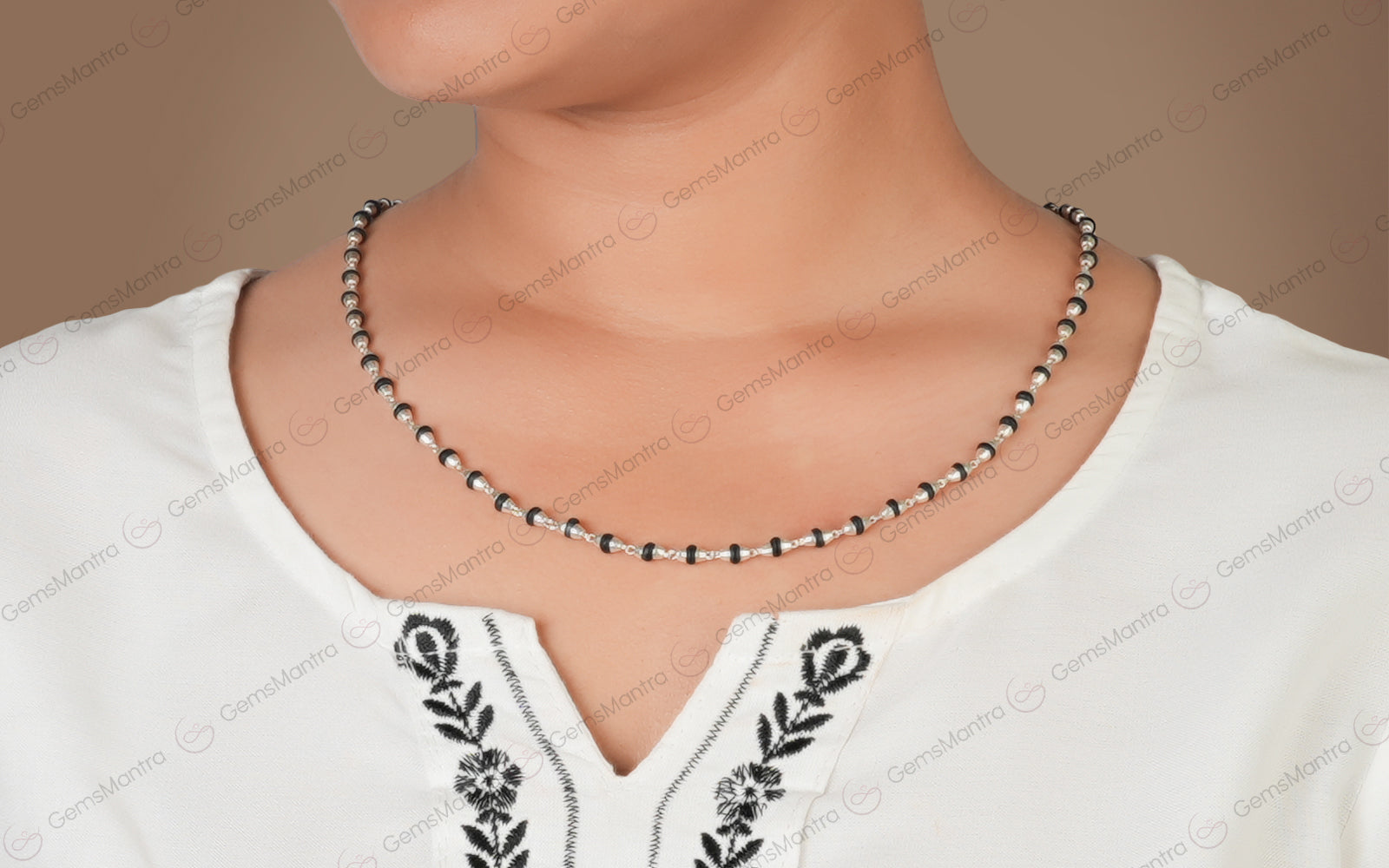 Tulsi Mala Silver