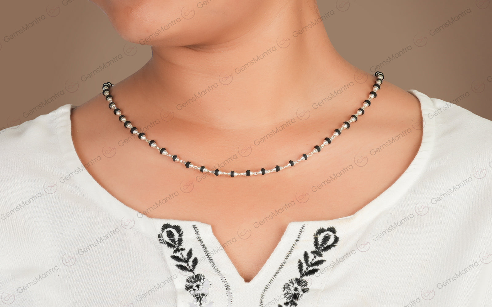 Tulsi Mala Silver