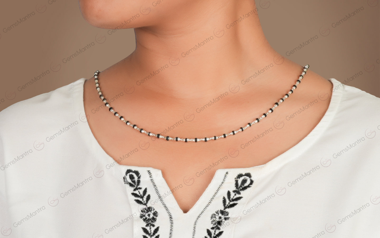 Tulsi Mala Silver