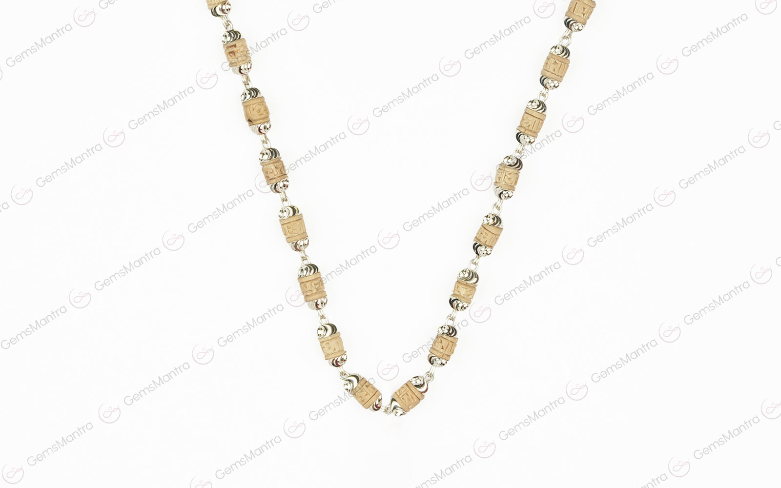 Unww Radhe Tulsi Mala Silver