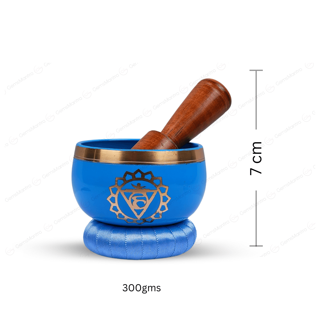 Throat Chakra Singing Bowl - Gemsmantra