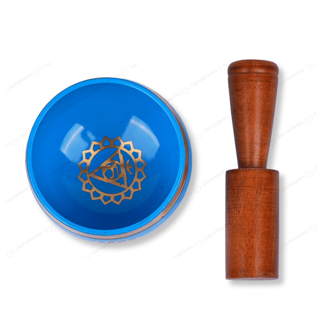 Throat Chakra Singing Bowl - Gemsmantra