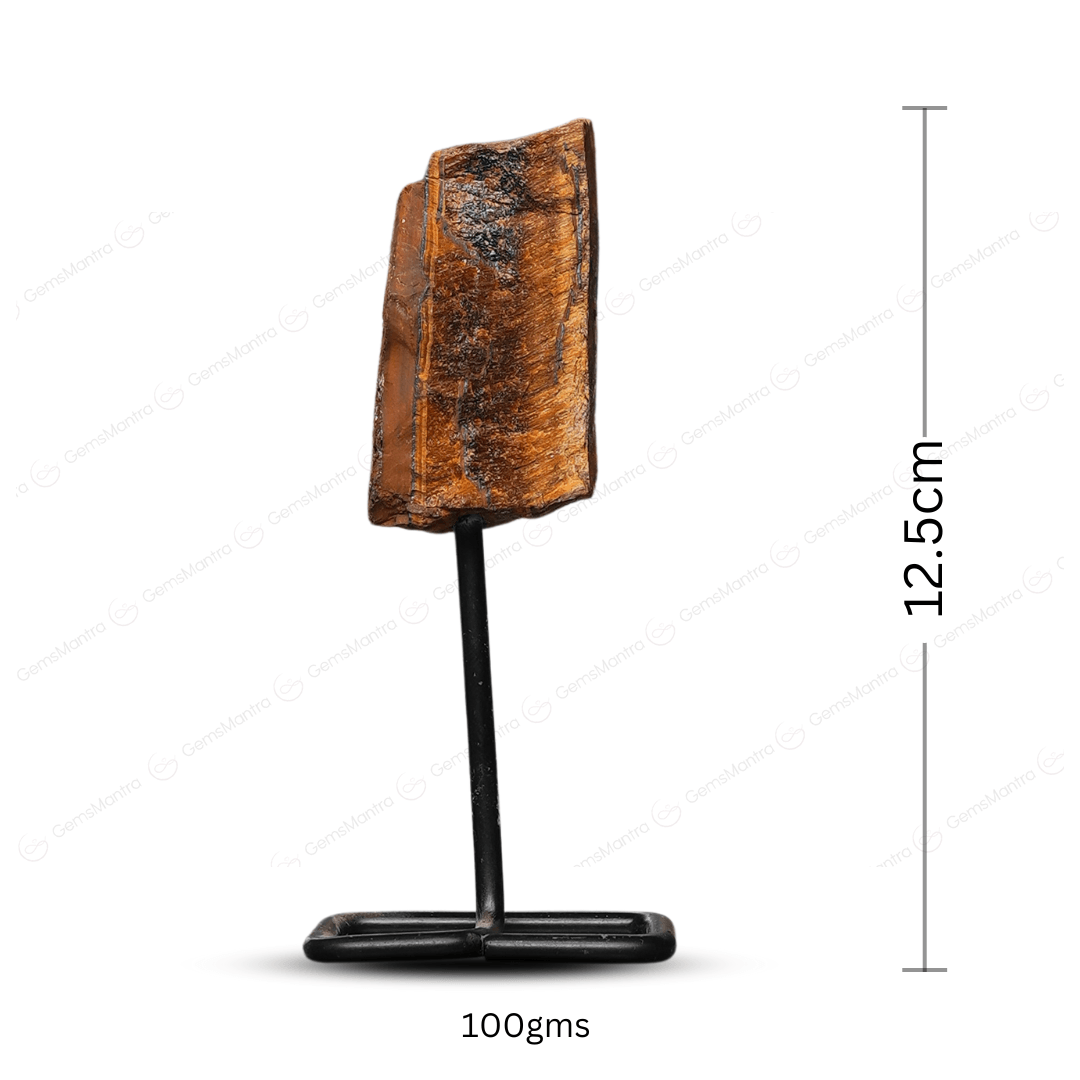 Tiger Eye Raw Stone Stand - Gemsmantra