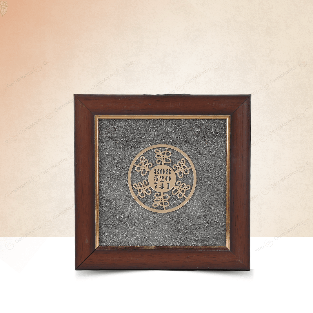 Zibu Symbol Pyrite Dust Frame - Gemsmantra