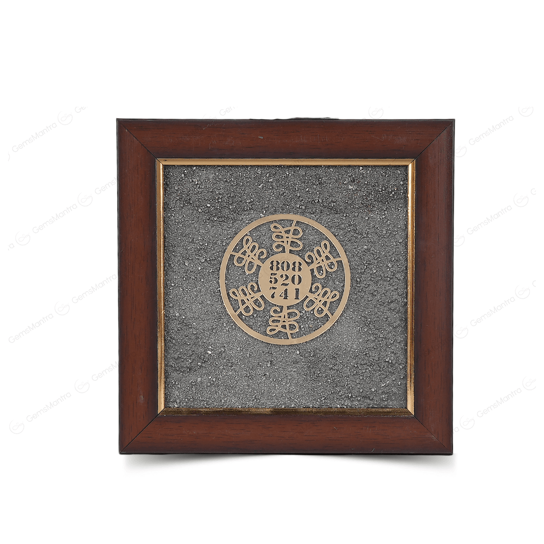 Zibu Symbol Pyrite Dust Frame - Gemsmantra