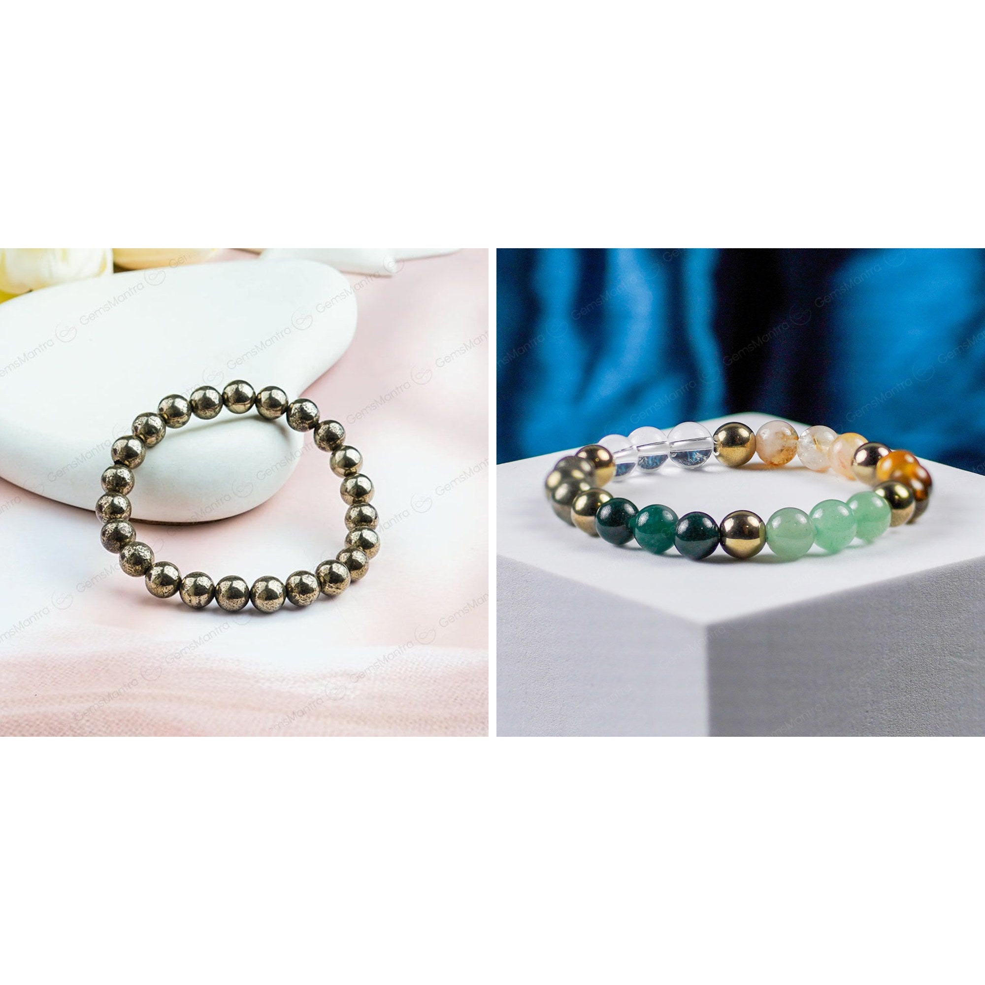 Double Wealth Stack — Pyrite & Dhan Yog Bracelets
